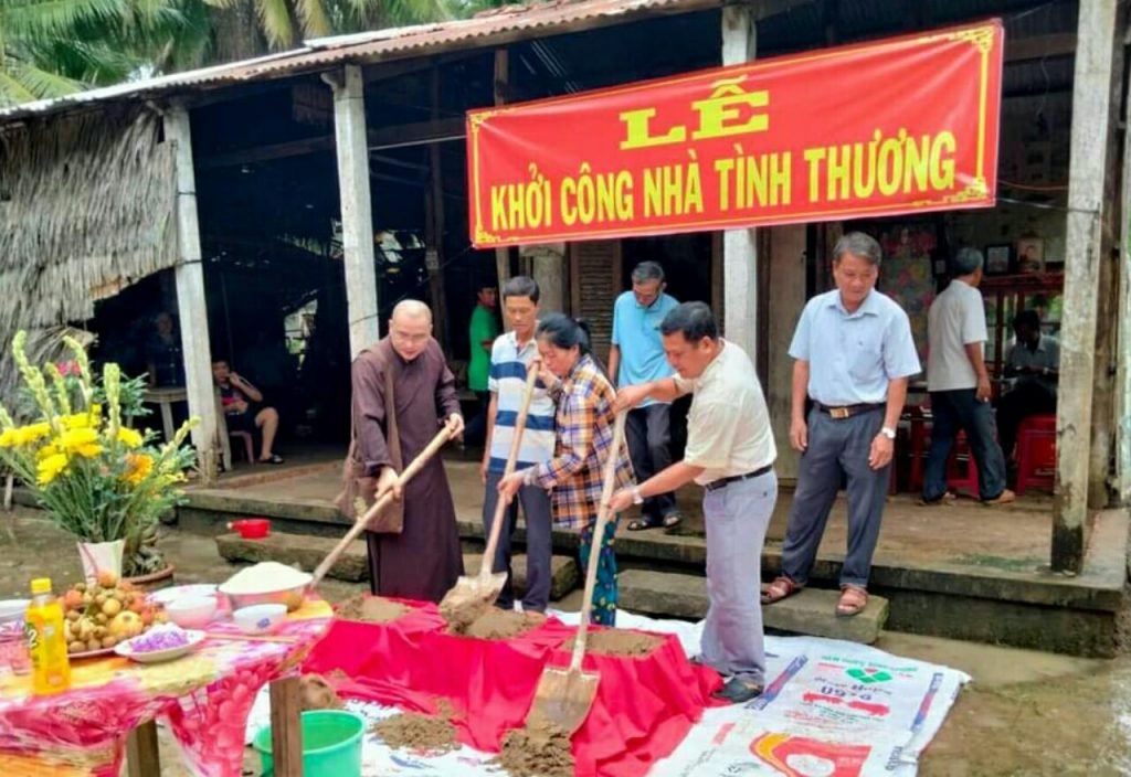 Trà Vinh: Chùa Như Kiên khởi công xây nhà tình thương tại Huyền Hội