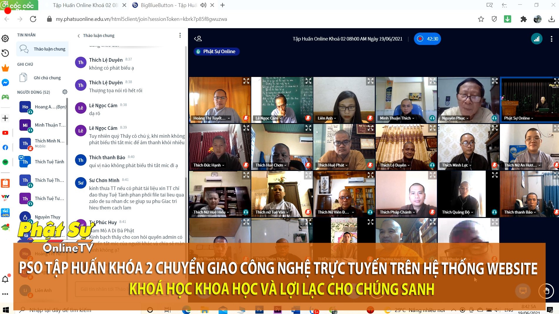 [Video] PSO tập huấn khóa 2 chuyển giao công nghệ trực tuyến trên hệ thống Website – Khoá học khoa học và lợi lạc cho chúng sanh
