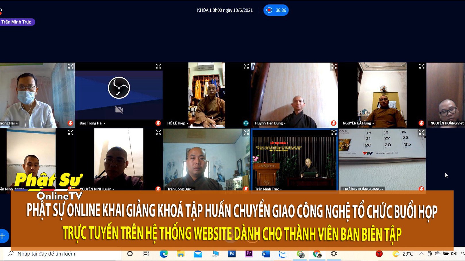 [Video] Khai giảng khoá tập huấn chuyển giao công nghệ tổ chức buổi họp trực tuyến trên hệ thống Website dành cho thành viên Ban Biên tập