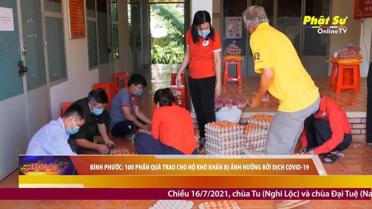 [Video] Bình Phước: 100 phần quà trao cho hộ khó khăn bị ảnh hưởng bởi dịch Covid-19