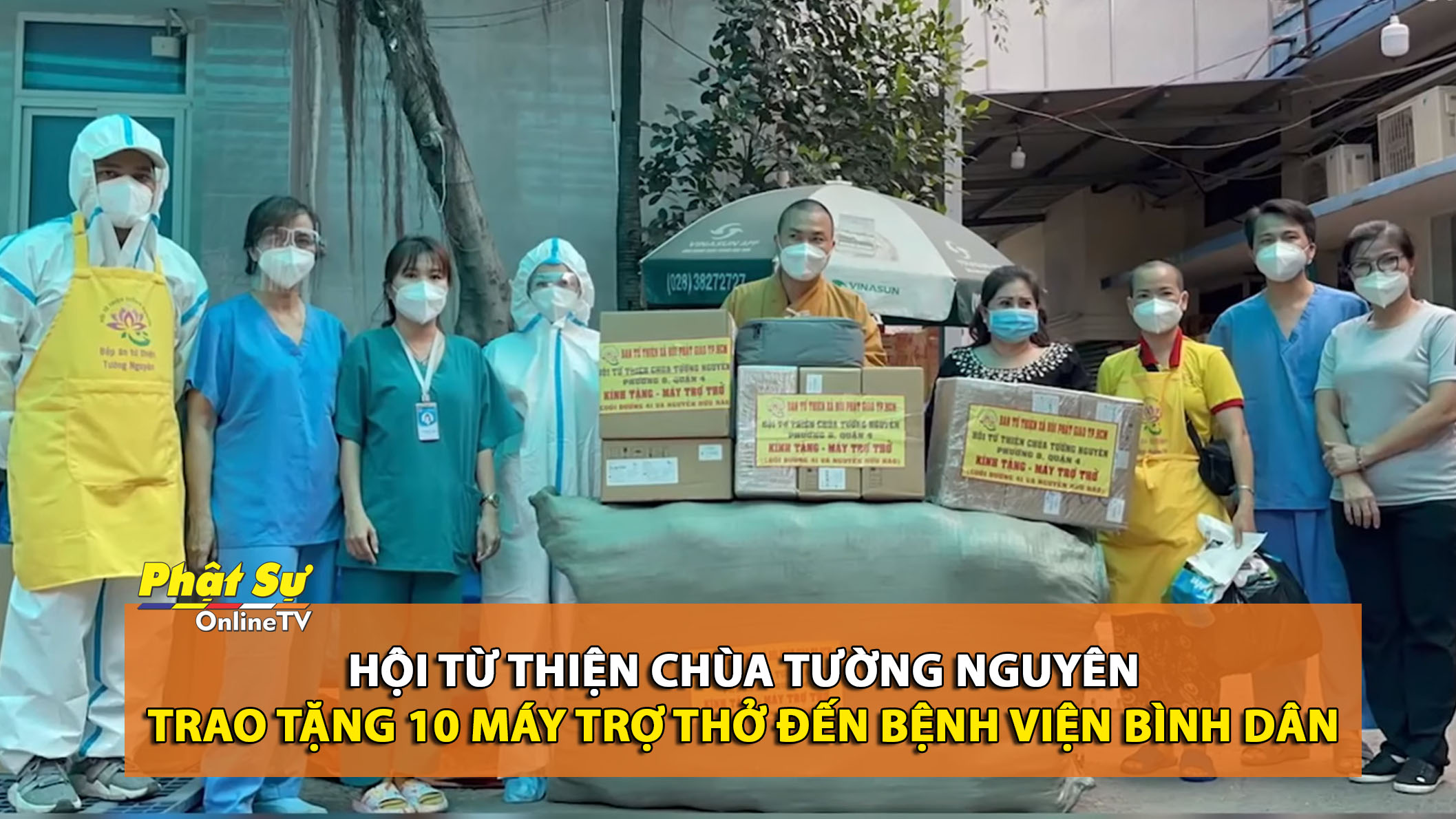 [Video] TP. HCM: Hội từ thiện chùa Tường Nguyên trao tặng 10 máy trợ thở đến bệnh viện Bình Dân