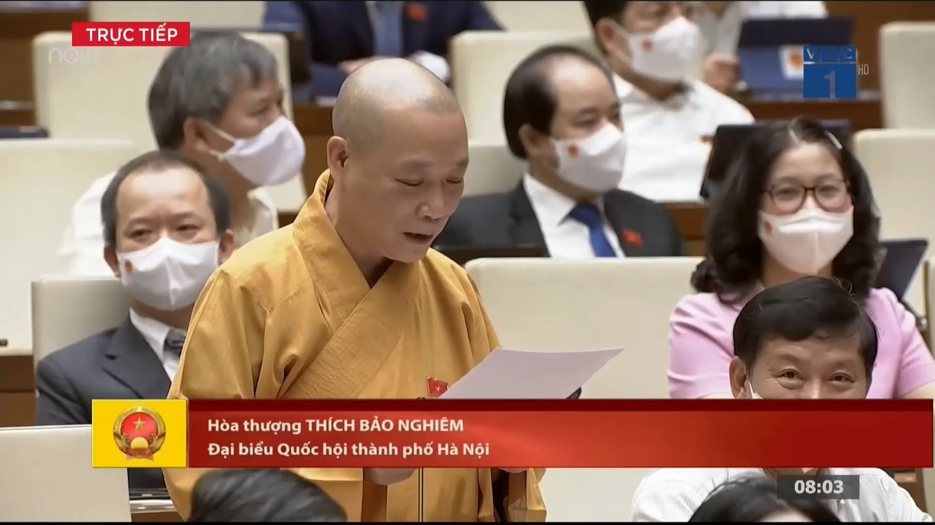 [Video] LỜI PHÁT BIỂU CỦA HT. THÍCH BẢO NGHIÊM - Ngày 25/7 - Quốc hội thảo luận về tình hình kinh tế xã hội