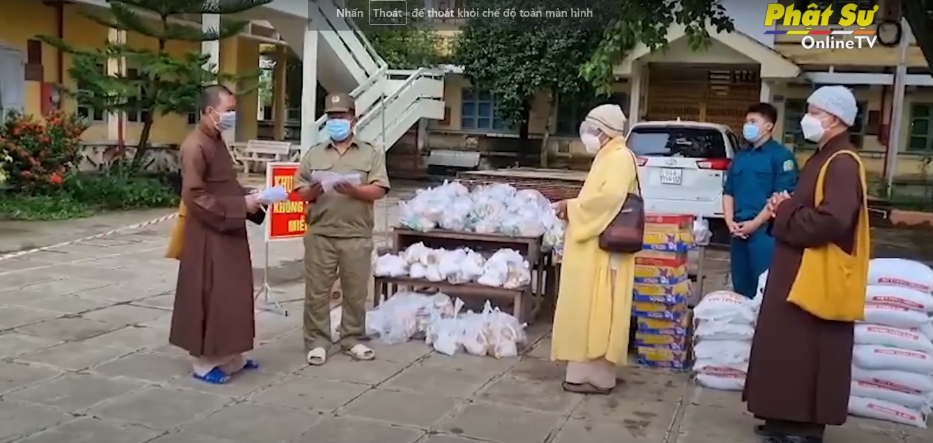 [Video] Trà Vinh: Các chùa thăm, tặng quà tại khu cách ly, phong tỏa huyện Trà Cú