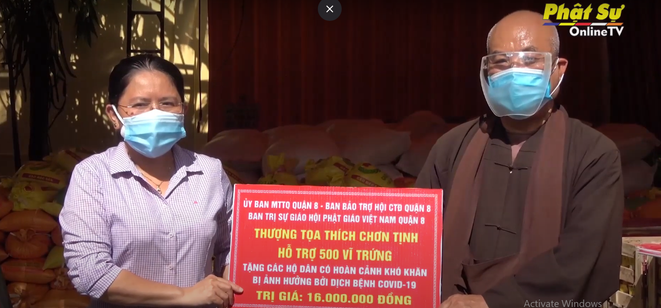 [Video] TP.HCM: Phật giáo quận 8 tiếp tục hỡ trợ 500 hộ dân bị ảnh hưởng dịch COVID-19