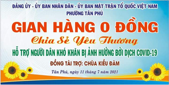 TP.HCM: “Gian hàng 0 đồng” chia sẽ yêu thương đến với bà con gặp khó khăn do COVID-19 tại chùa Kiều Đàm (quận 9)