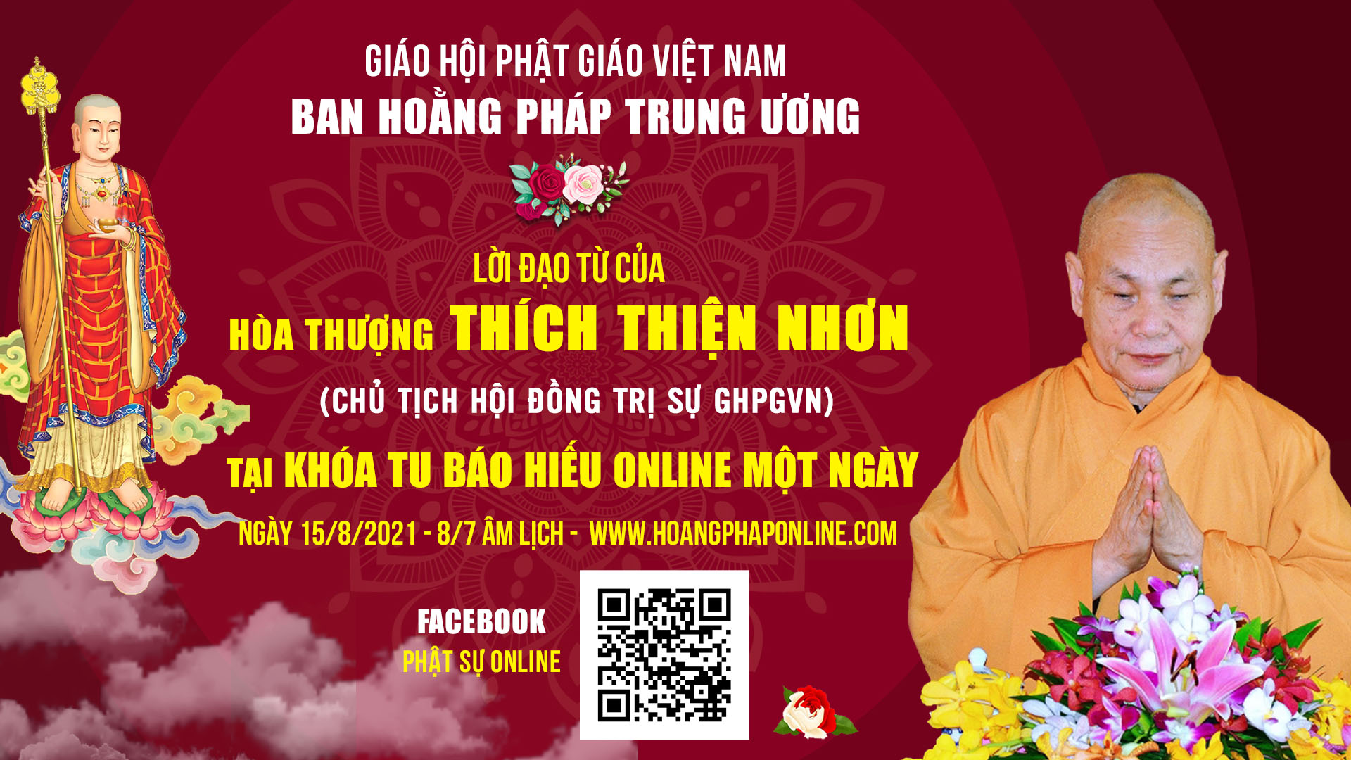 [Video] Lời đạo từ của HT. THÍCH THIỆN NHƠN - Chủ tịch HĐTS GHPGVN tại Khóa tu Báo Hiếu Online một ngày