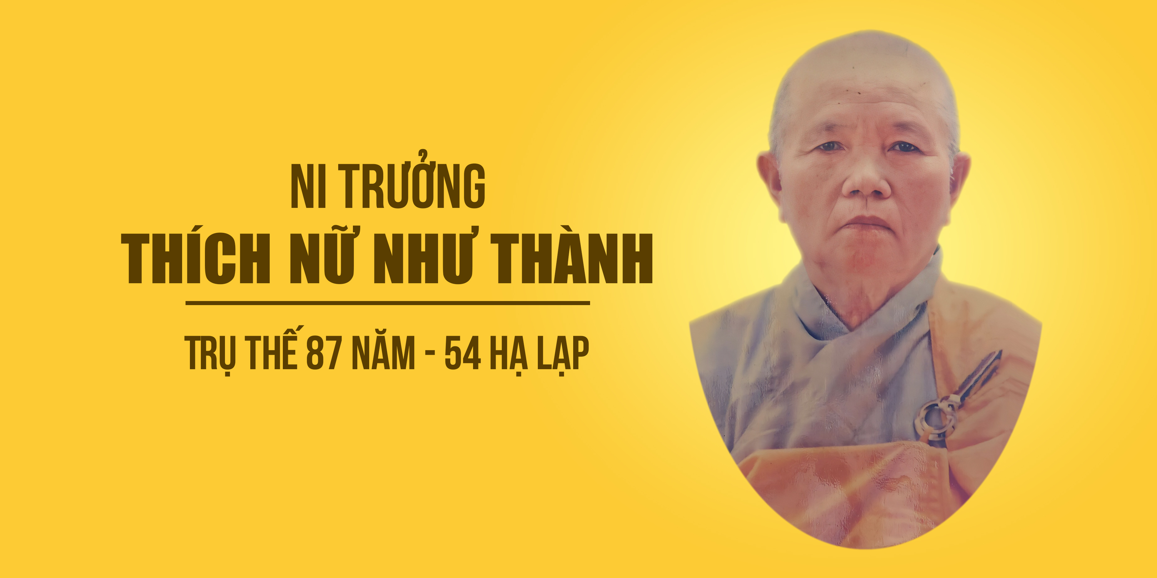TP.HCM: Cáo phó Ni trưởng Thích nữ Như Thành viên tịch