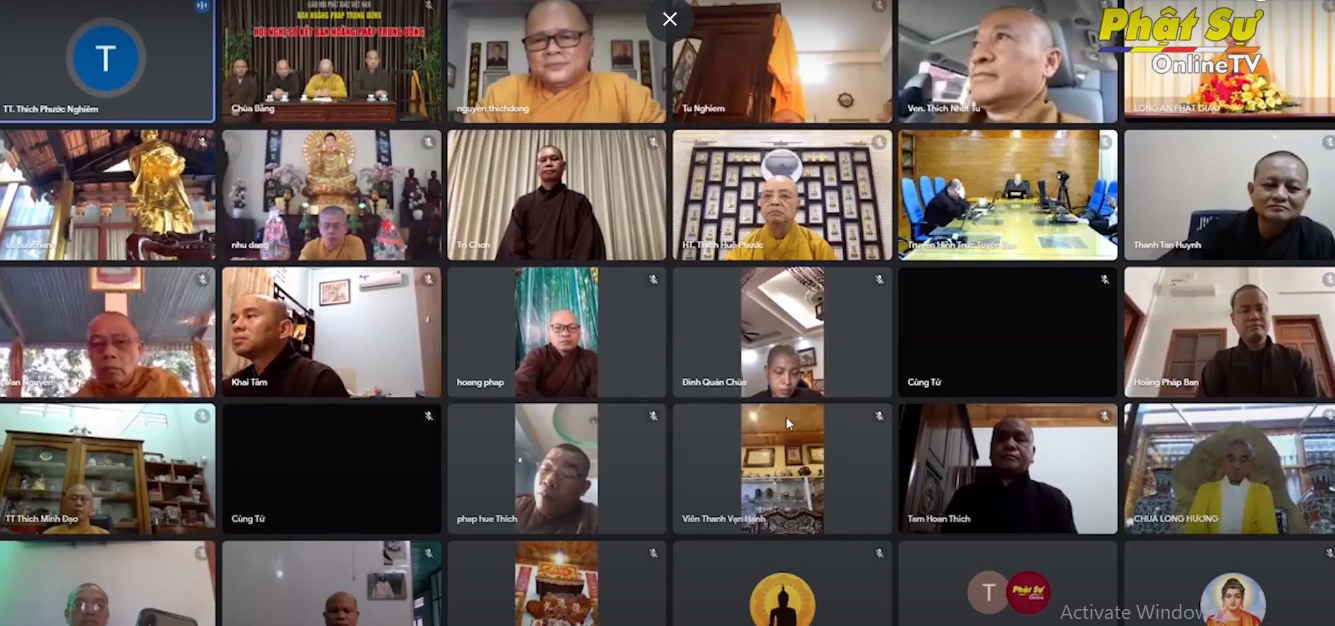 [Video] Ban Hoằng pháp Trung ương họp trực tuyến triển khai hoạt động trong mùa Vu lan Báo hiếu