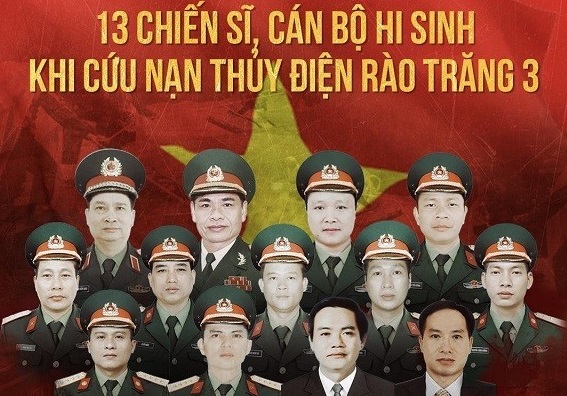 TT Huế: Tưởng niệm tròn một năm anh linh 13 liệt sĩ hy sinh tại thuỷ điện Rào Trăng 3