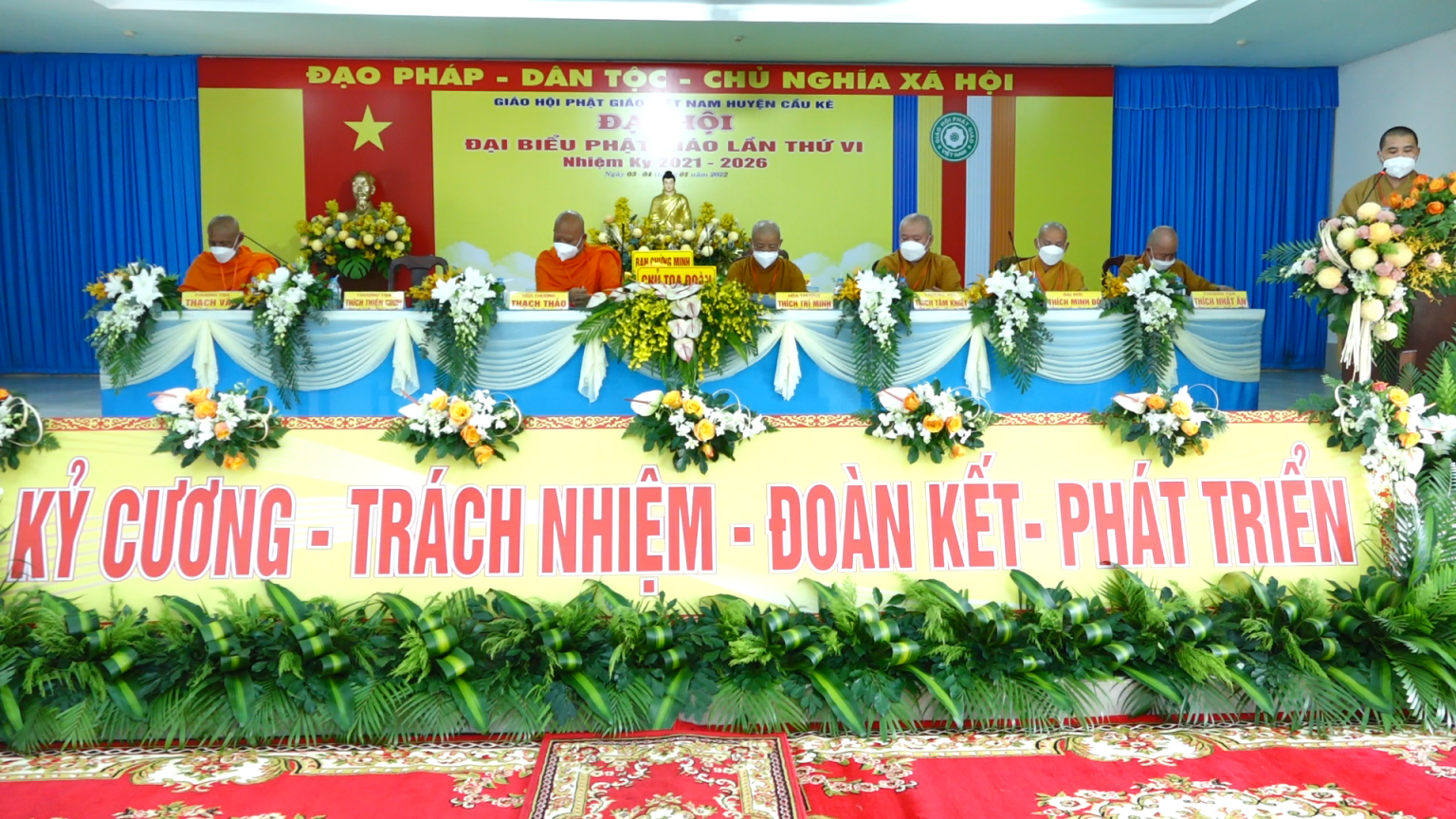 Trà Vinh: Phiên họp trù bị Đại hội Đại biểu Phật giáo huyện Cầu Kè lần thứ VI (2021 – 2026)