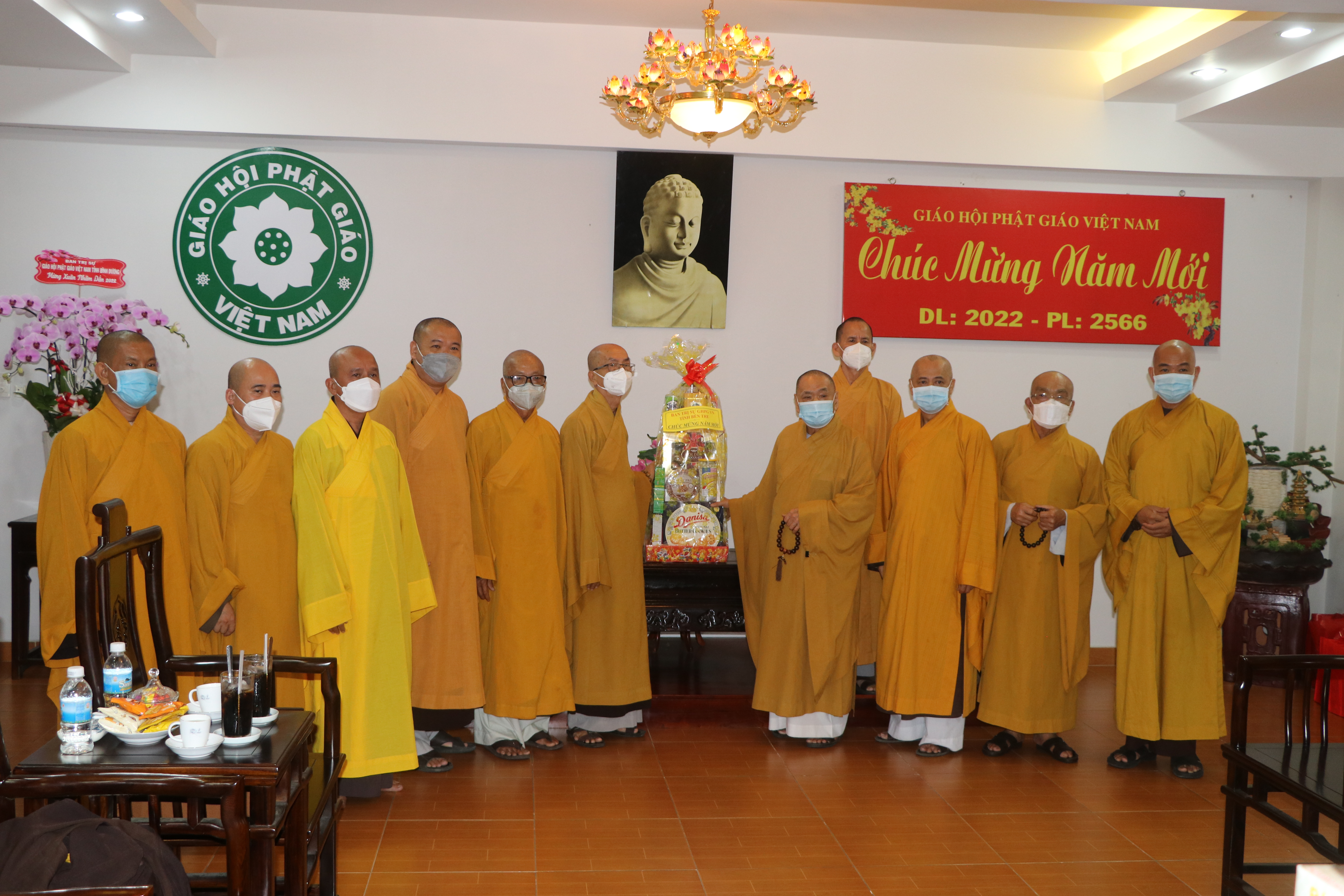 Bến Tre: Ban Thường trực BTS GHPGVN tỉnh chúc Tết chư Tôn Giáo phẩm lãnh đạo Trung ương GHPGVN