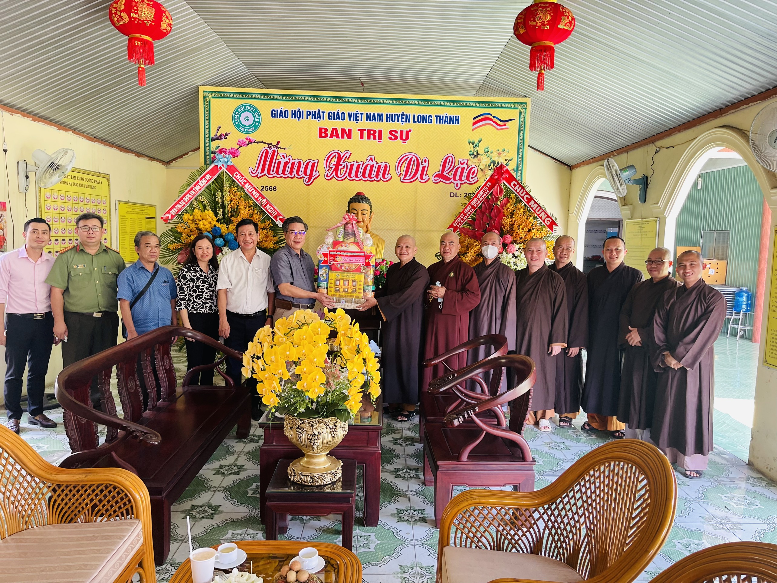 Đồng Nai: Đoàn Huyện ủy, HĐND, UBND huyện Long Thành thăm và chúc Tết  Ban Trị sự Phật giáo huyện