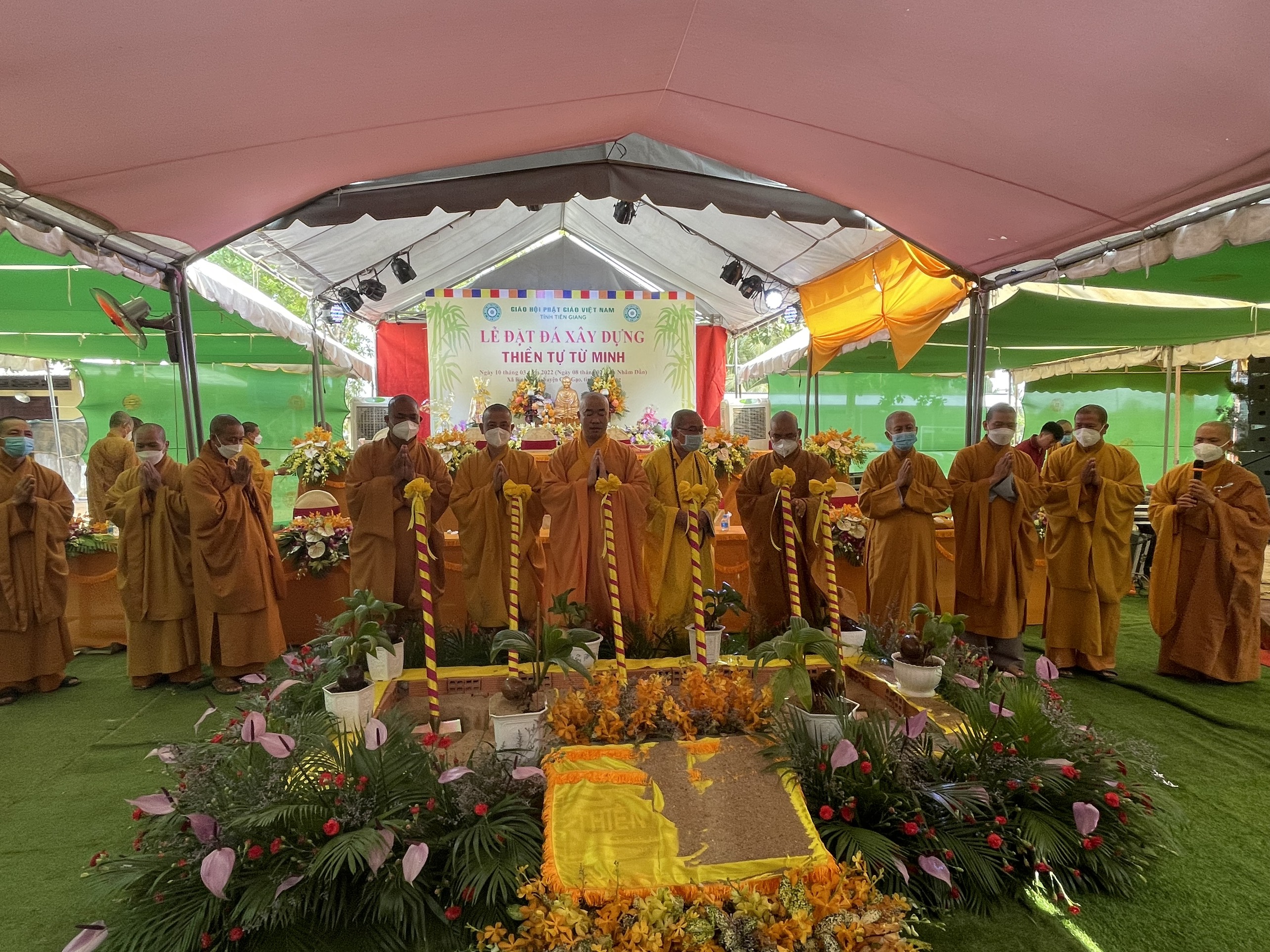 Tiền Giang: Lễ đặt đá xây dựng Chánh điện Thiền tự Từ Minh