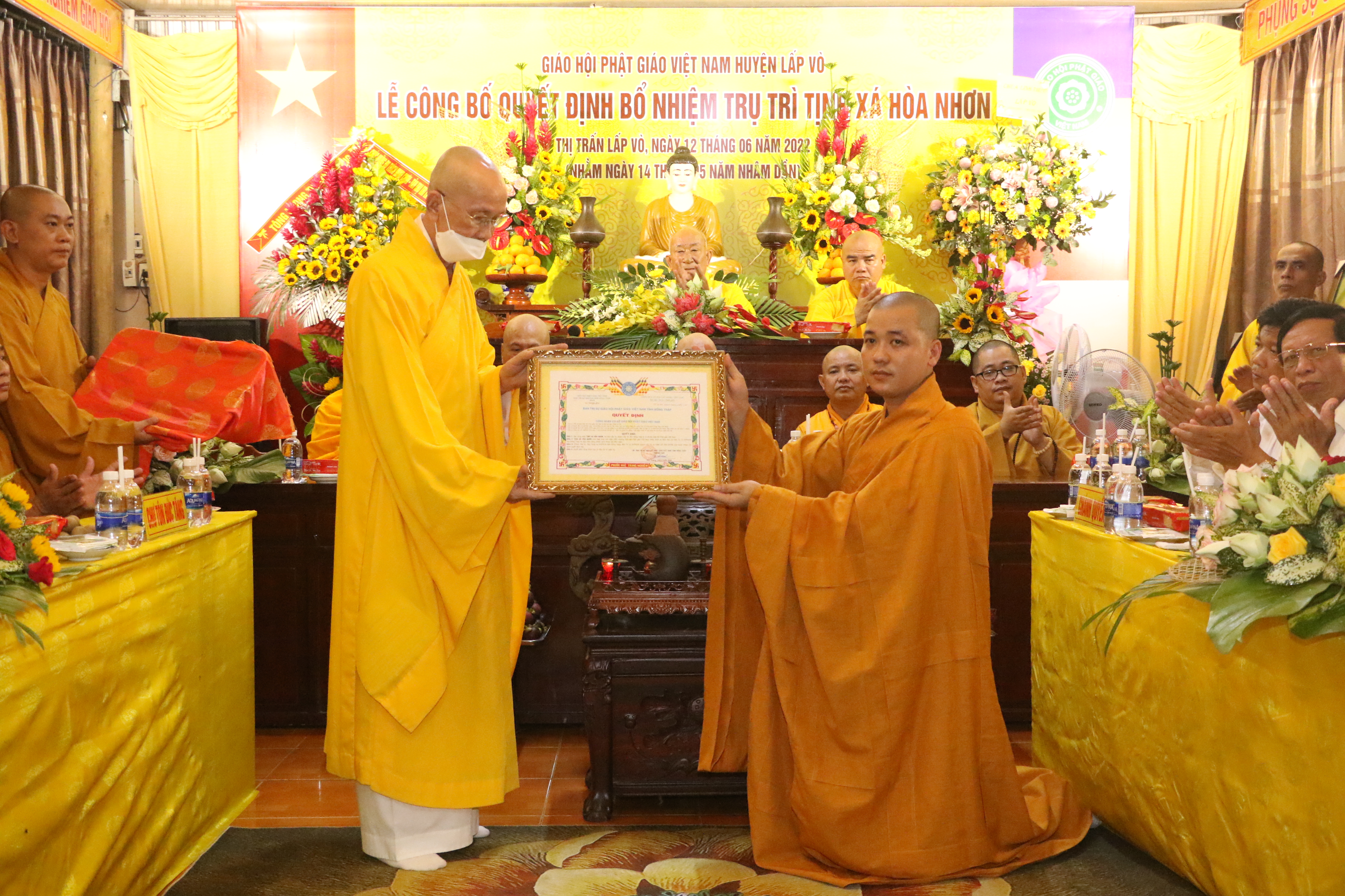 Đồng Tháp: Bổ nhiệm trụ trì Tịnh xá Hoà Nhơn, huyện Lấp Vò