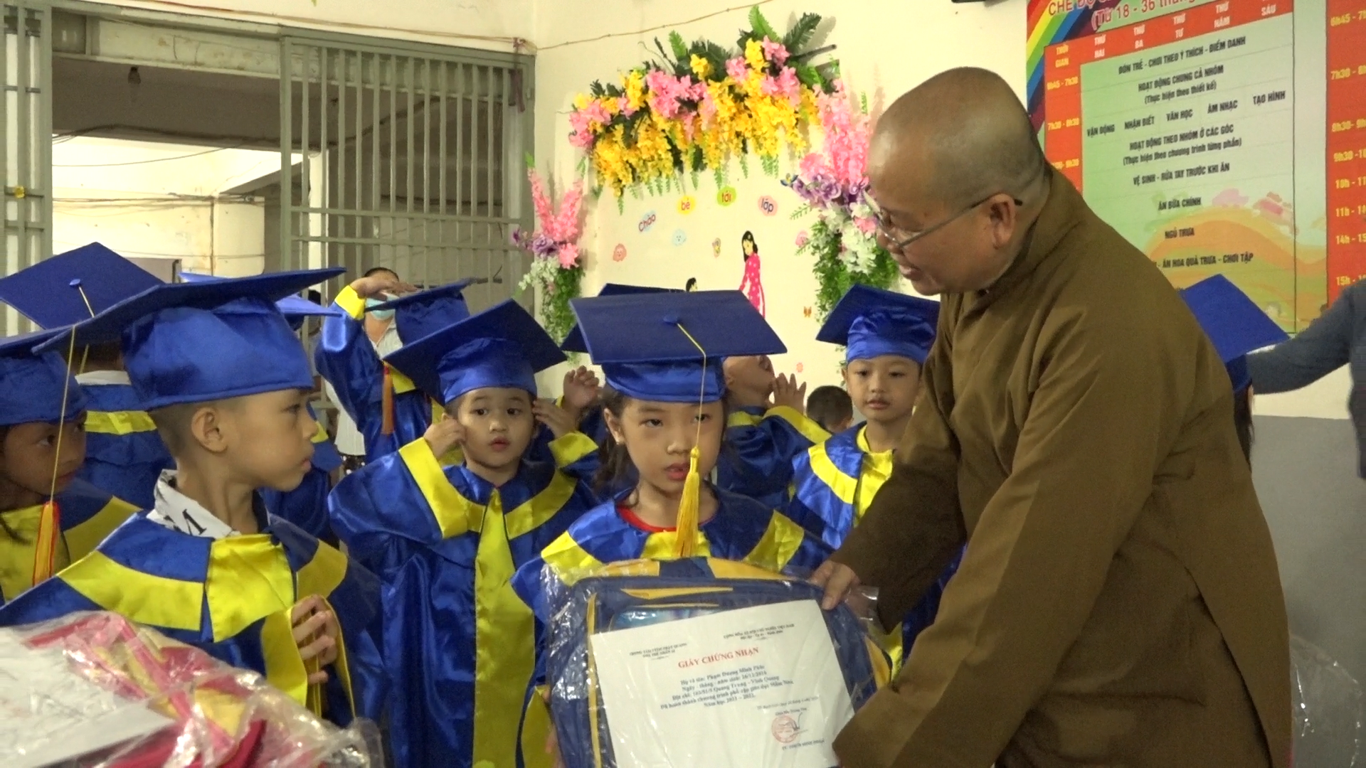 Kiên Giang: Nhà trẻ Nhân Ái chùa Phật Quang tổng kết năm học 2021-2022