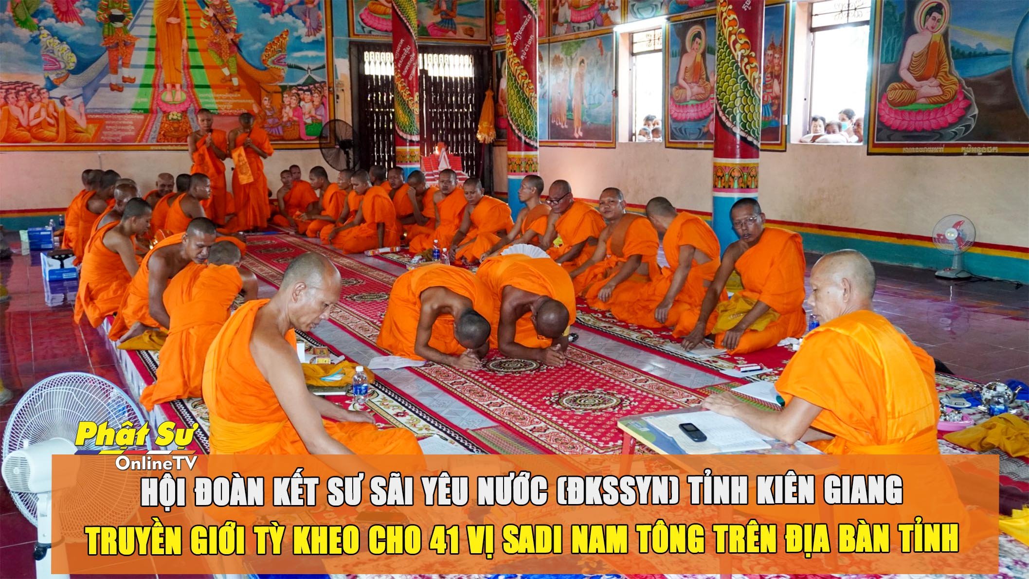 [Video] Kiên Giang: Truyền giới Tỳ kheo cho 41 vị tại 2 điểm giới đàn trên địa bàn tỉnh