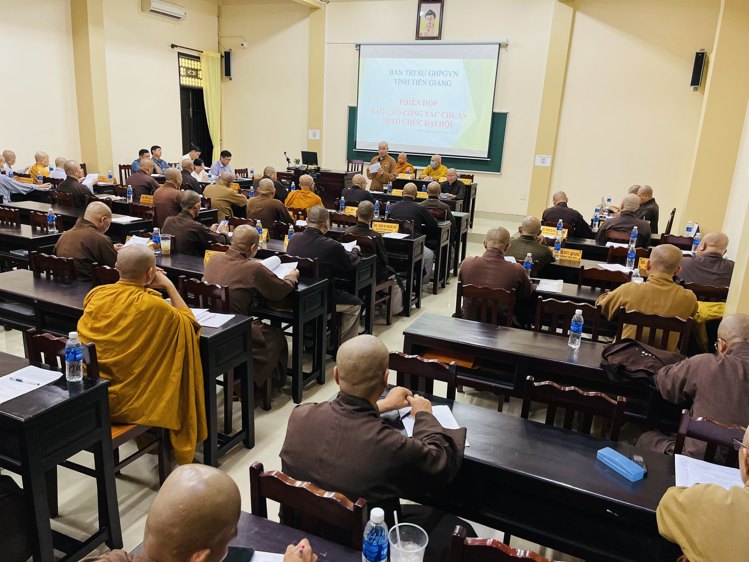 Tiền Giang: Ban Trị sự họp rà soát các công tác tổ chức Đại hội