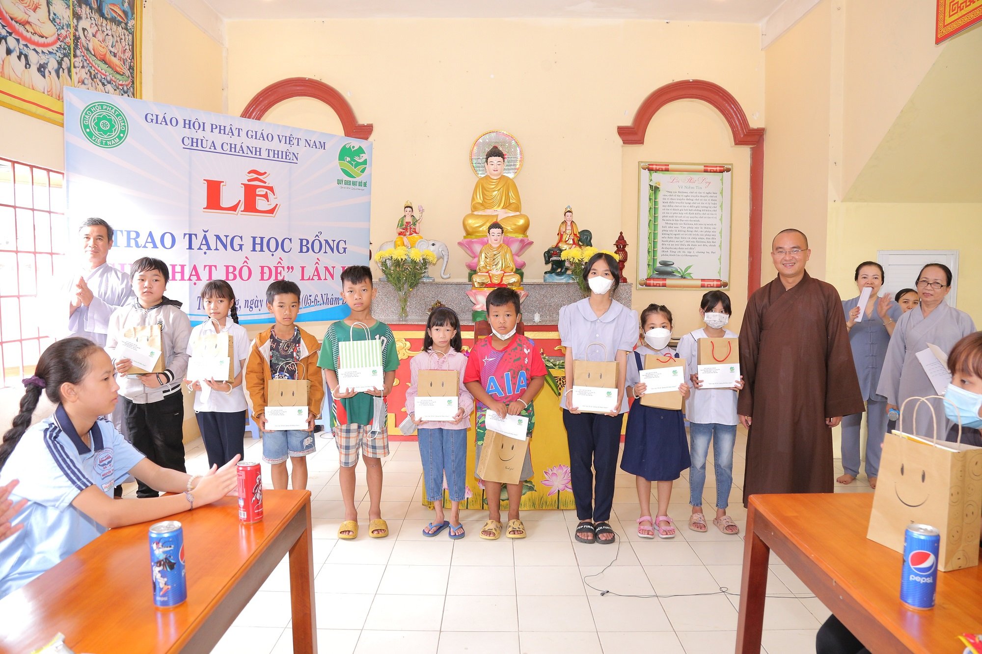 TP. Bà Rịa: Chùa Chánh Thiên trao tặng học bổng "Gieo hạt Bồ Đề" lần III