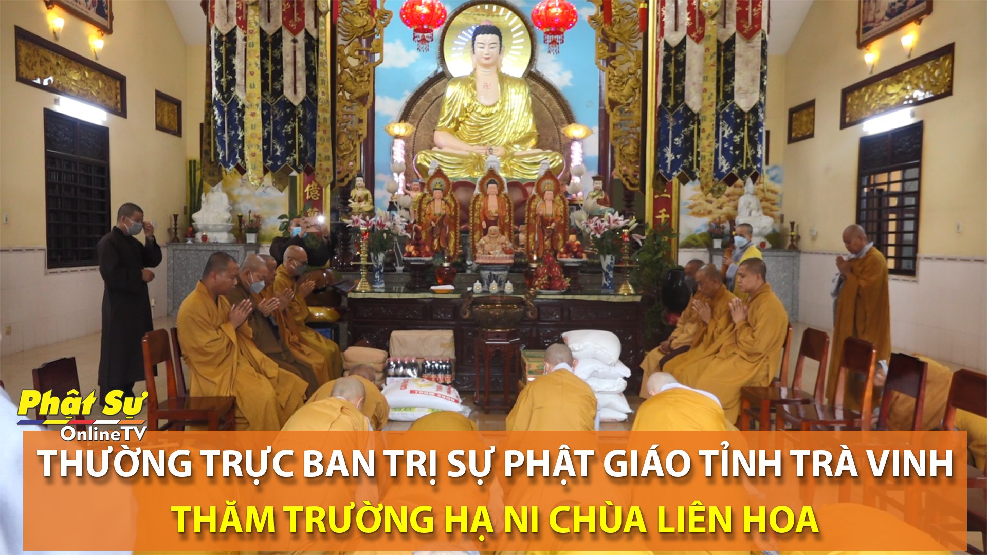 [Video] TRÀ VINH: THƯỜNG TRỰC BTS PHẬT GIÁO TỈNH THĂM TRƯỜNG HẠ NI CHÙA LIÊN HOA