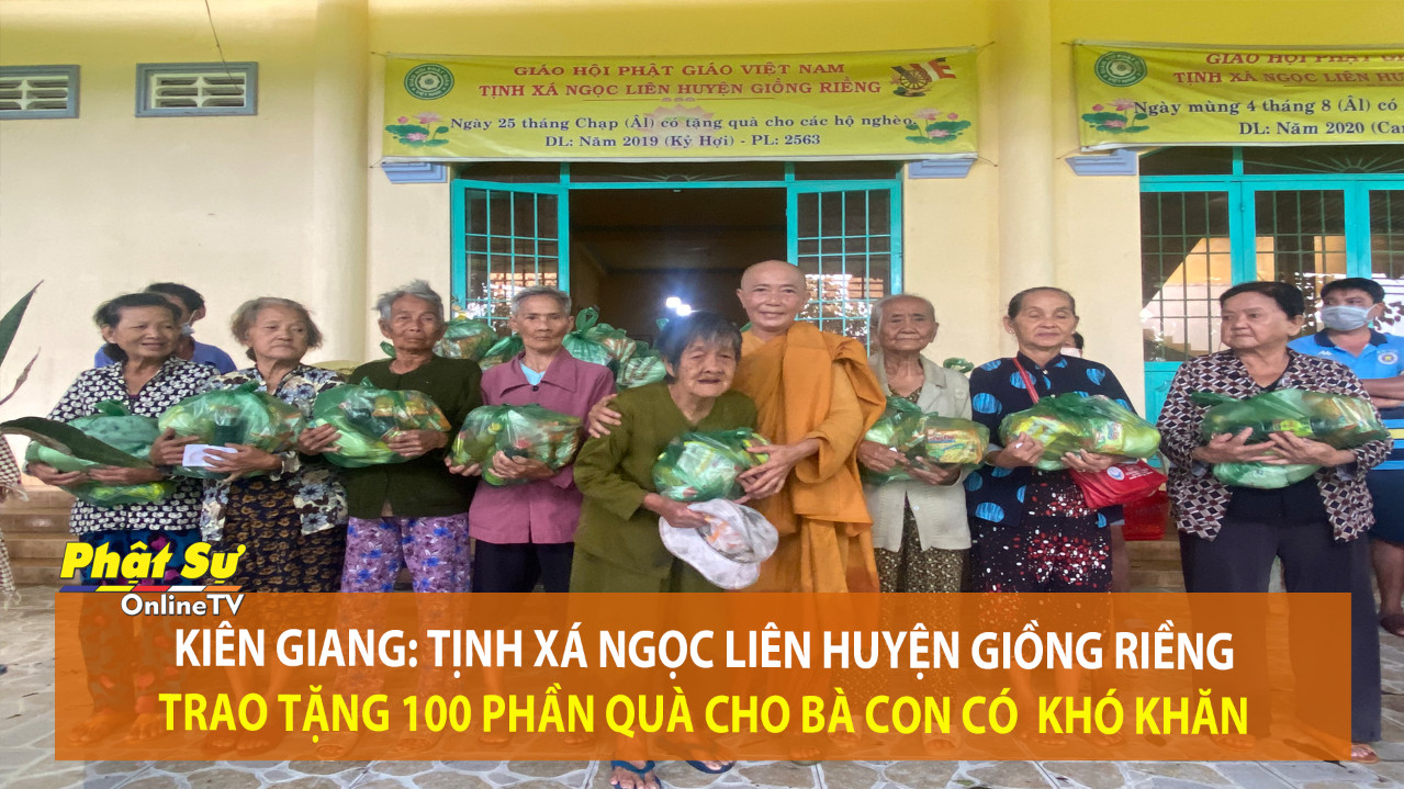 [Video]Kiên Giang: Tịnh xá Ngọc Liên trao quà từ thiện cho bà con nghèo trên địa bàn