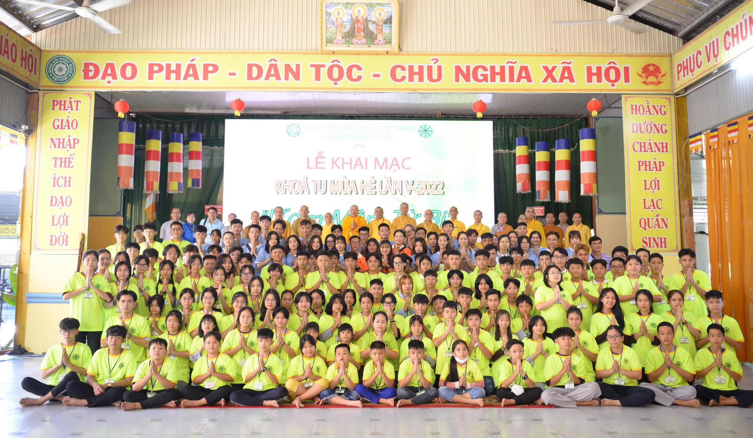 Đồng Tháp: Khai mạc khoá tu mùa hè “Ươm mầm Từ Bi” chùa Thiên Phước