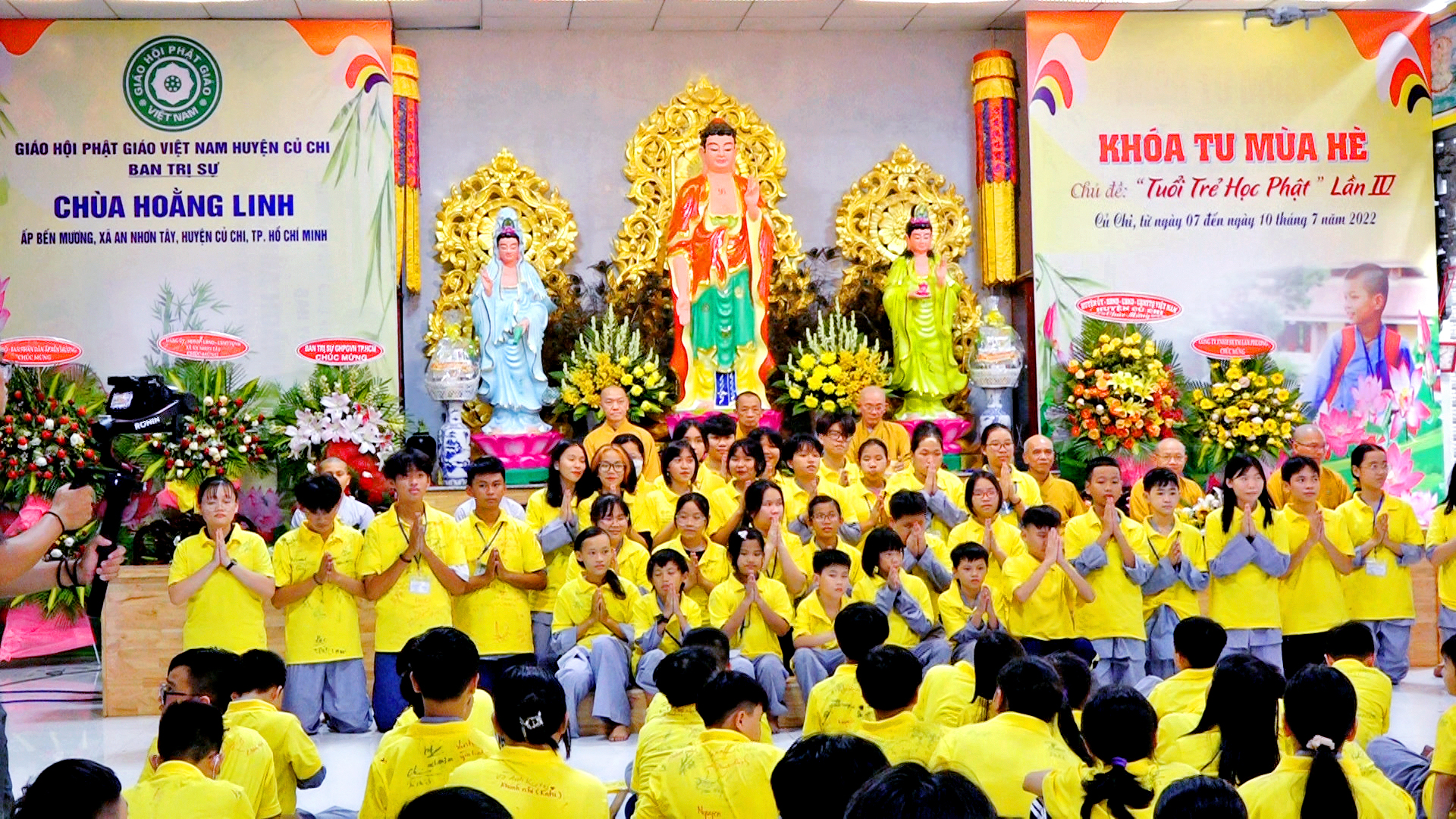 TP. HCM: Phật giáo huyện Củ Chi bế mạc Khóa tu mùa hè "Tuổi trẻ học Phật" lần IV năm 2022