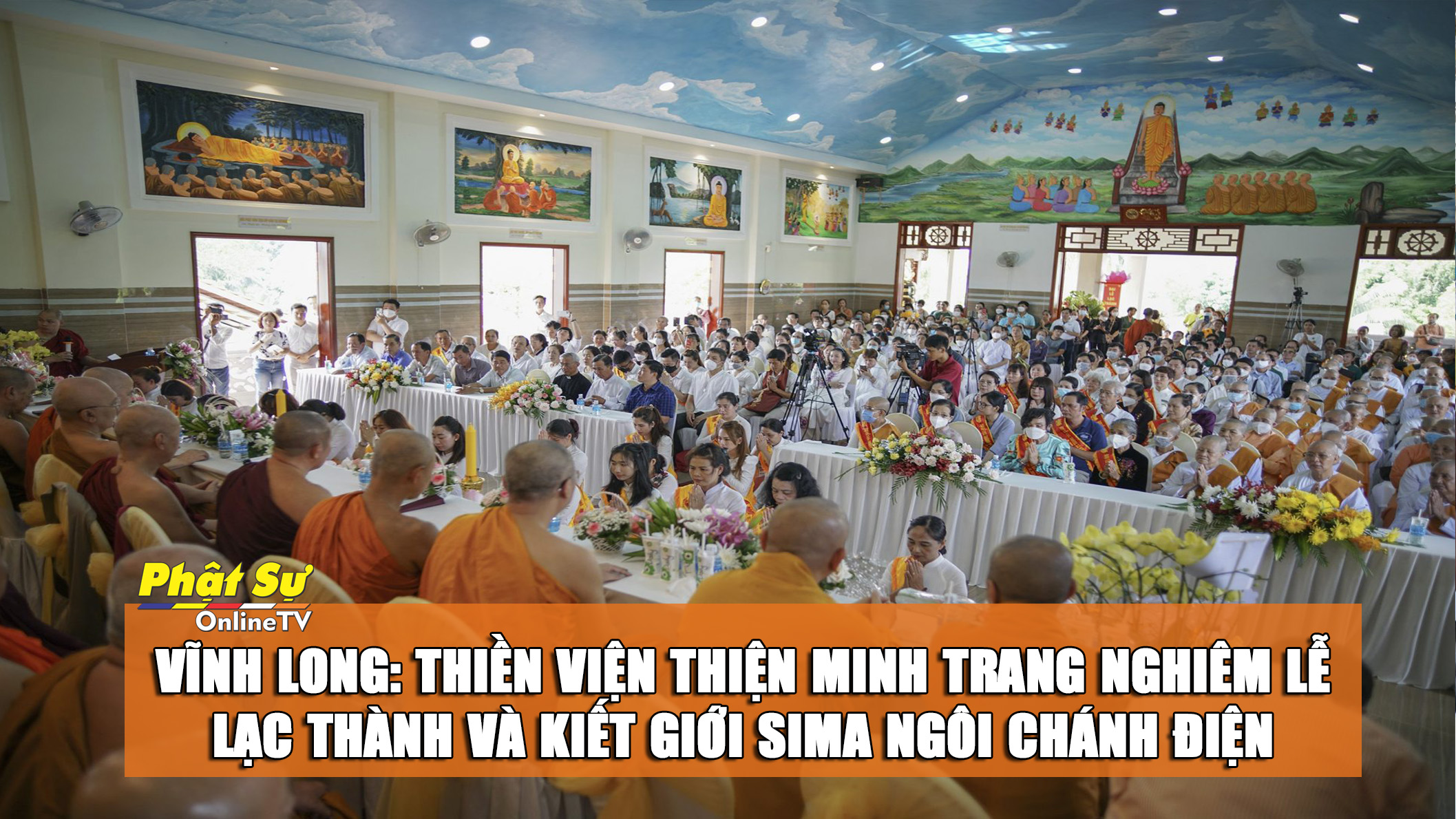 [Video]Vĩnh Long: Thiền viện Thiện Minh trang nghiêm lễ Lạc thành và Kiết giới Sima ngôi Chánh điện