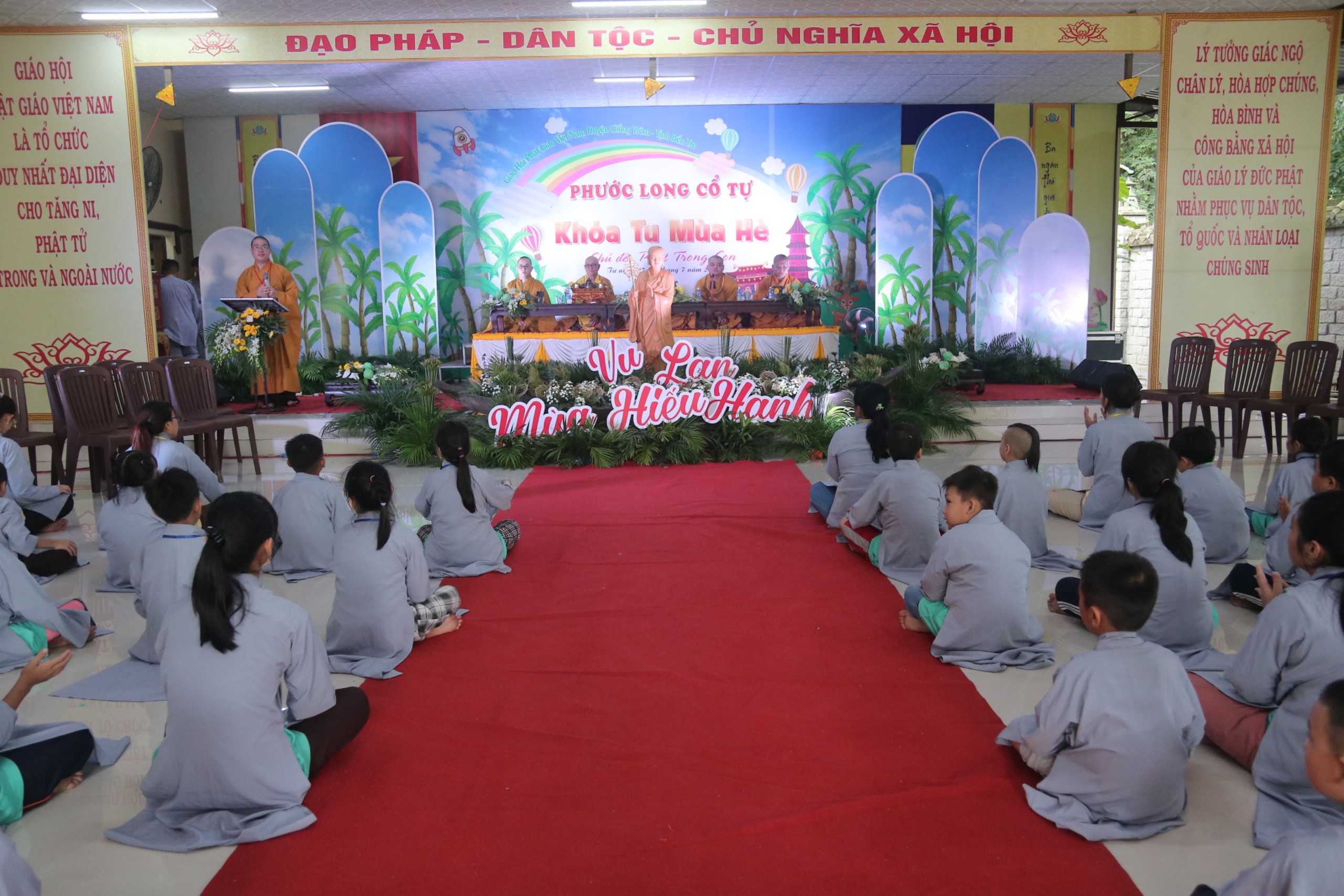 Bến Tre: khoá tu mùa hè chùa Phước Long chính thức bế mạc