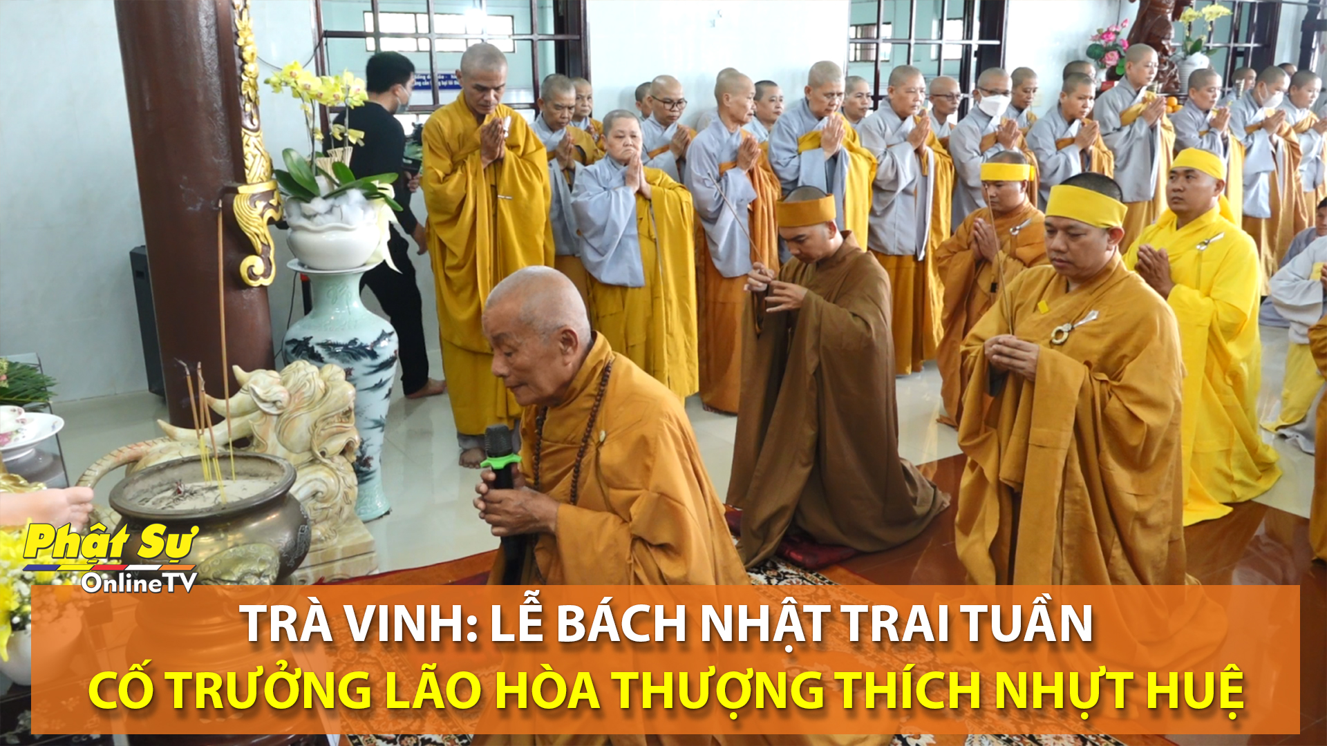 [Video] Trà Vinh: Lễ Bách nhật trai tuần cố Trưởng lão Hòa thượng Thích Nhựt Huệ