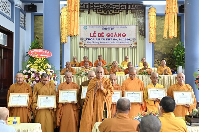 BR-VT: Ban Trị sự Phật giáo TP.Vũng Tàu bế giảng khóa An cư kiết hạ