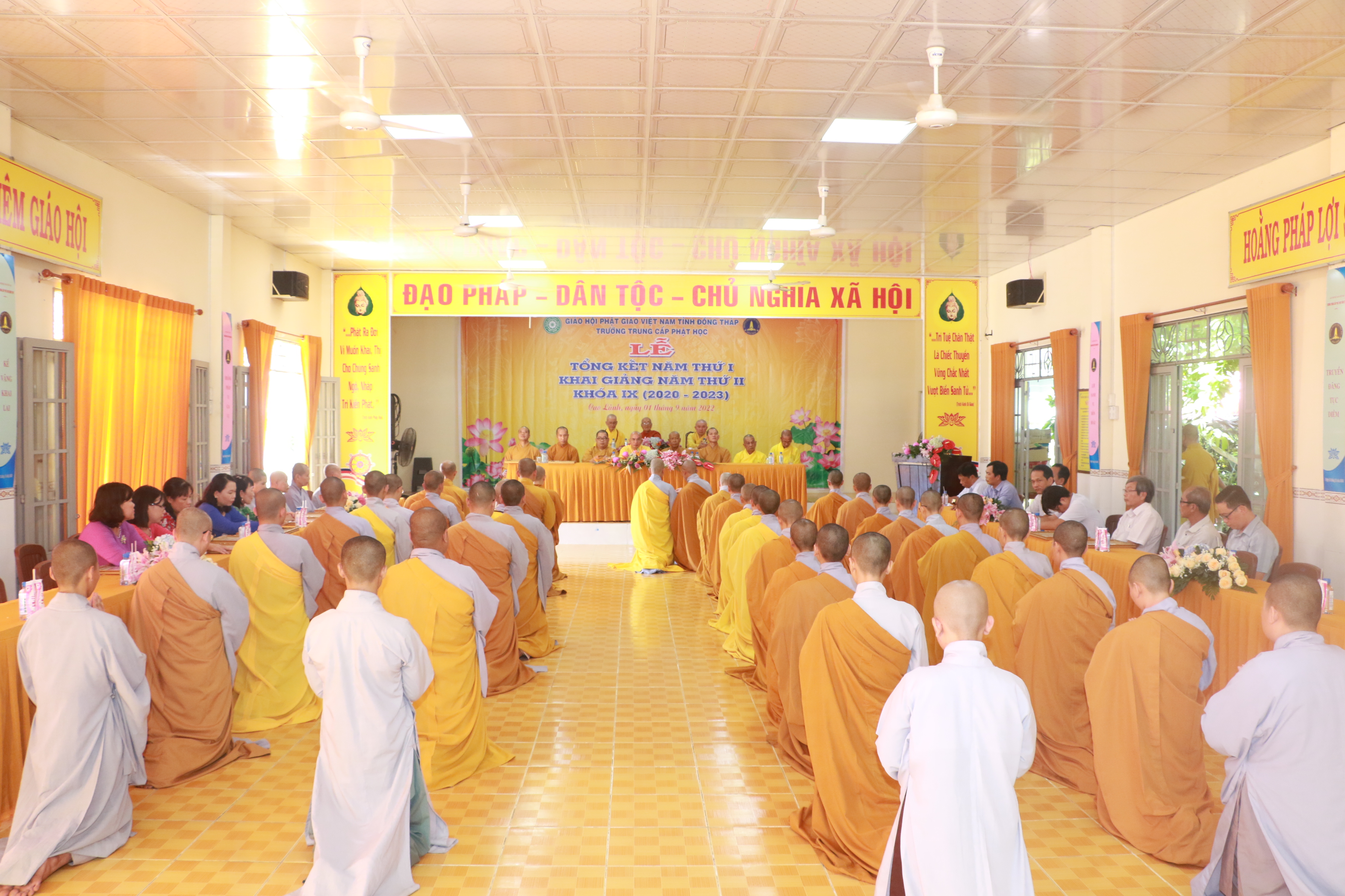 Trường Trung cấp Phật học tỉnh Đồng Tháp khai giảng năm thứ 2 khoá IX (2020-2023)