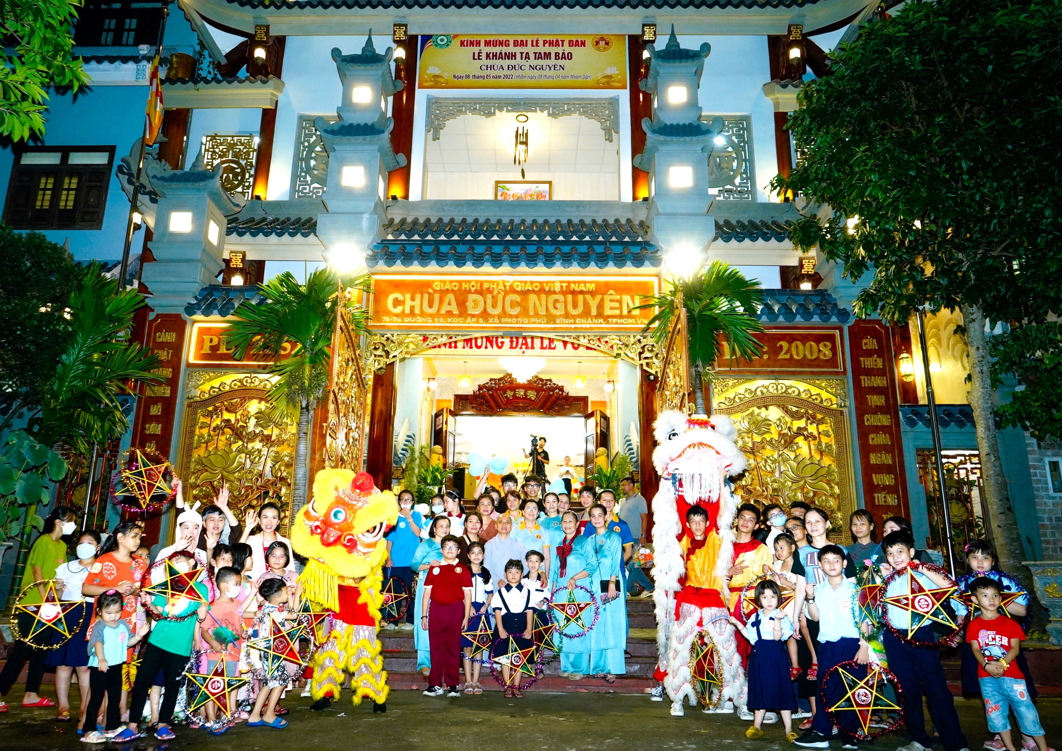 TP.HCM: Chùa Đức Nguyên (Bình Chánh) tổ chức "Đêm Hội Trăng Rằm" các em thiếu nhi xóm lao động tại địa phương