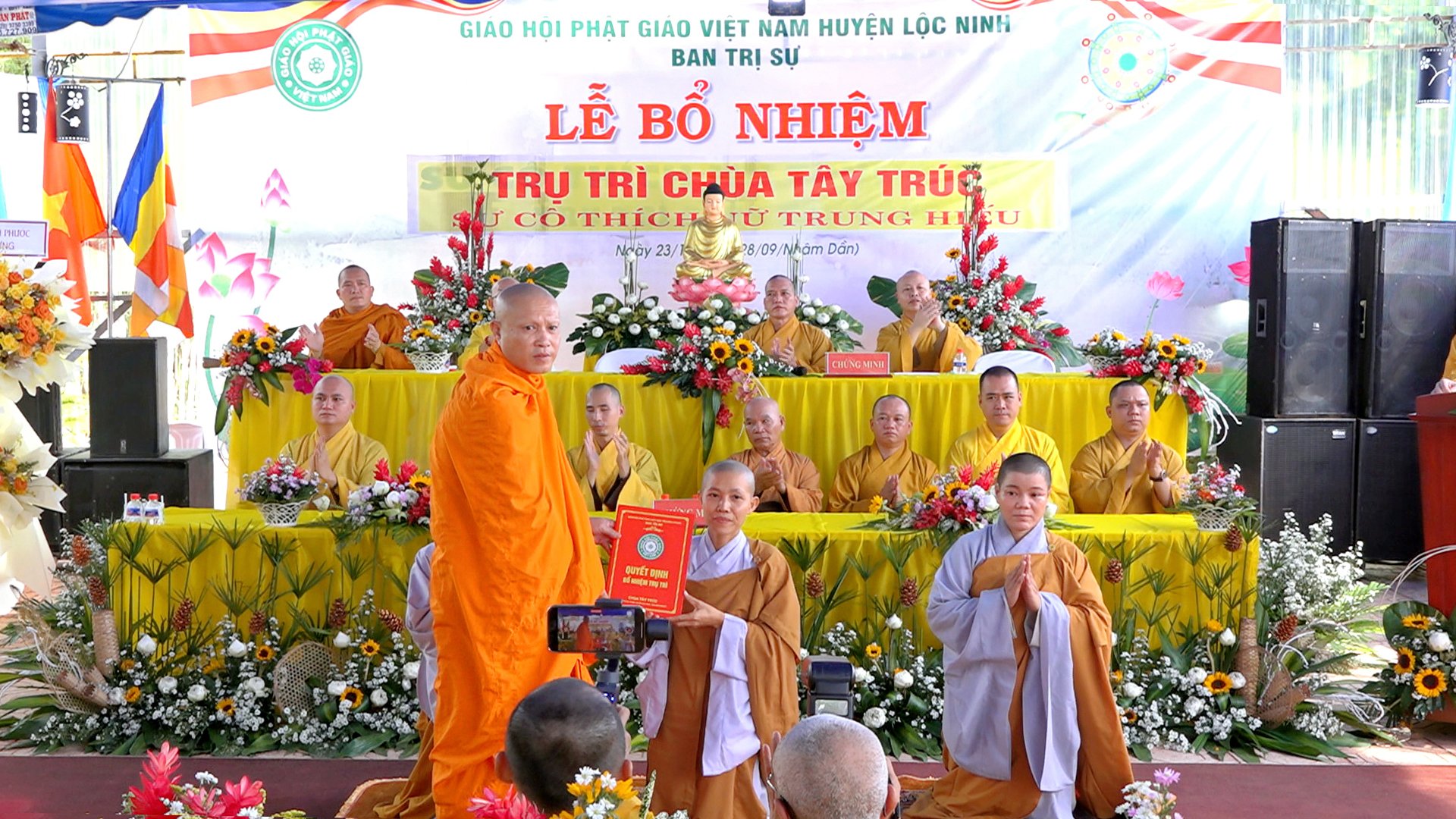 [Video] Bình Phước: Lễ trao Quyết định bổ nhiệm trụ trì chùa Tây Trúc