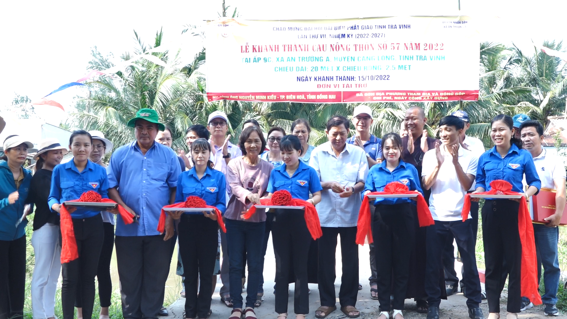 Trà Vinh: Chùa Long Bửu khánh thành cầu giao thông nông thôn số 57