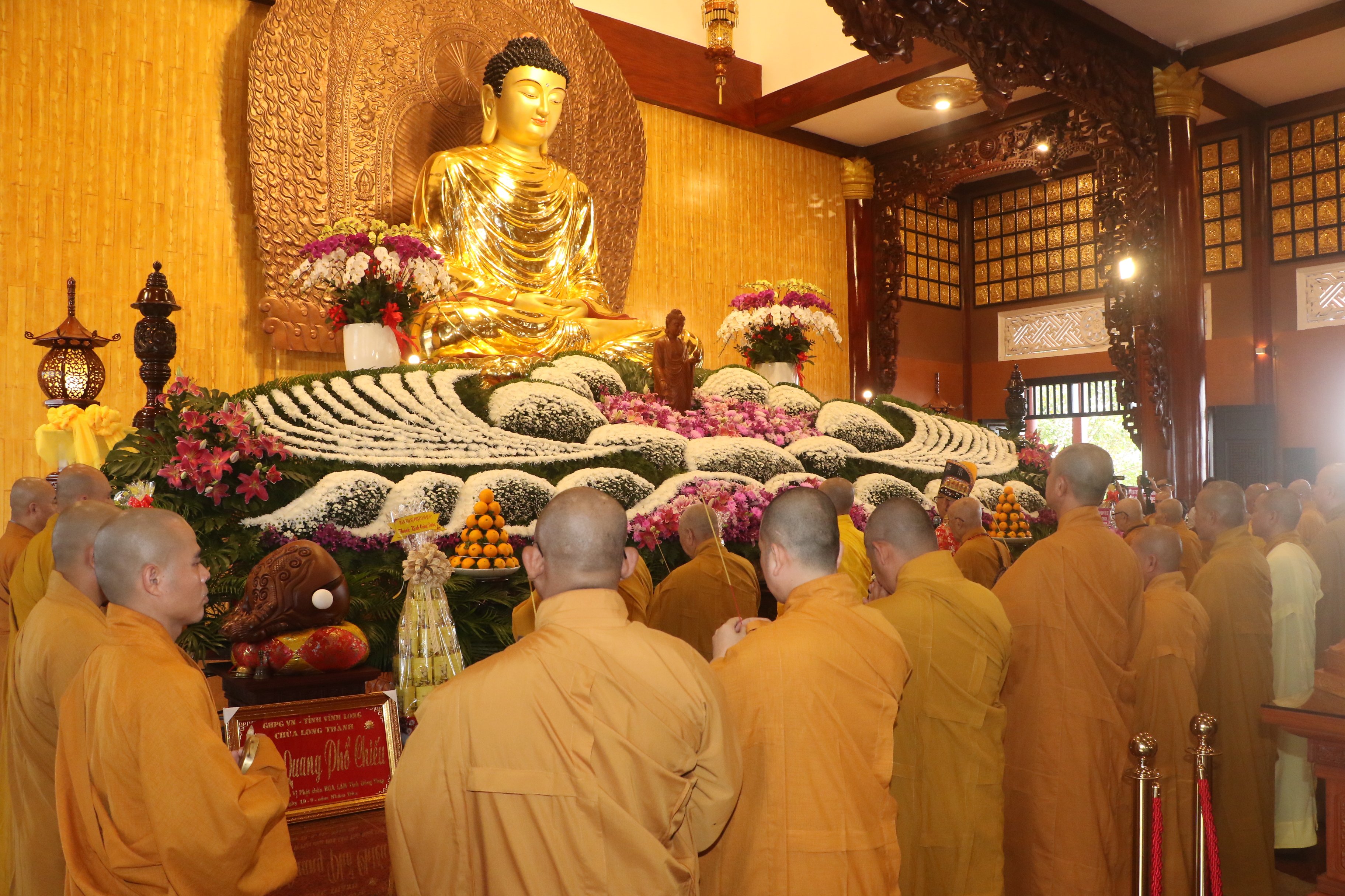Đồng Tháp: Chùa Hoa Lâm an vị tôn tượng Phật Thích Ca