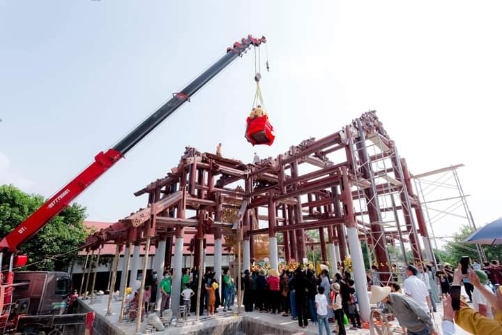 Thanh Hoá: Lễ Thượng lương long cốt (đặt nóc) ngôi Đại Hùng Bảo Điện chùa Đồng (Linh Ứng Tự)