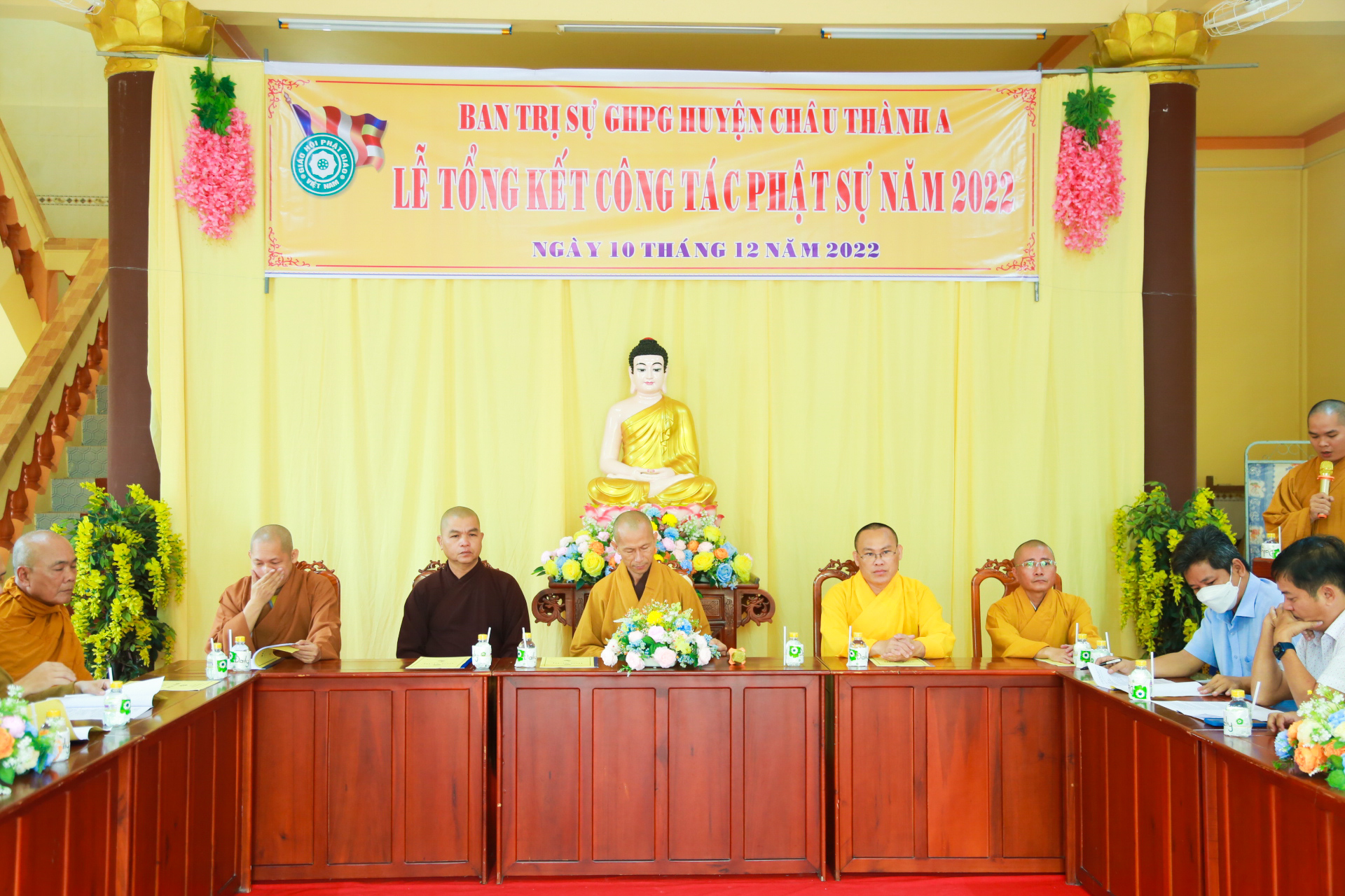 Hậu Giang: Hội nghị tổng kết công tác Phật sự năm 2022 của BTS GHPGVN TP. Vị Thanh và huyện Châu Thành A