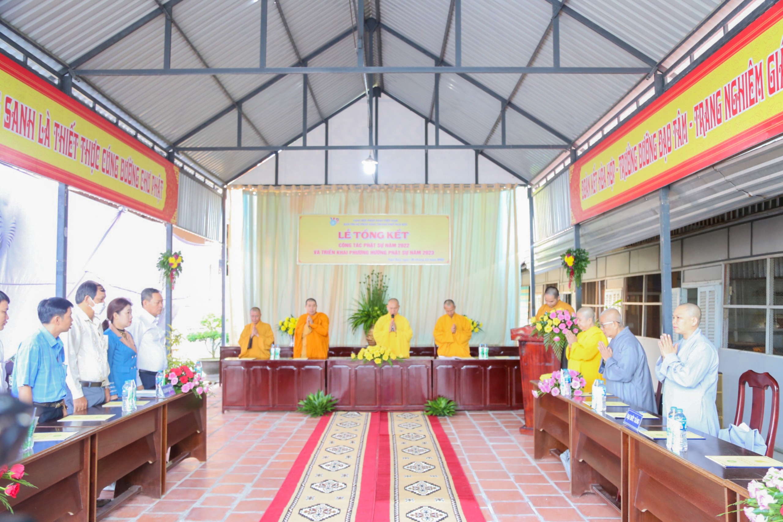 Hậu Giang: BTS GHPGVN TP. Ngã Bảy trang nghiêm tổ chức Hội nghị tổng kết công tác Phật sự năm 2022