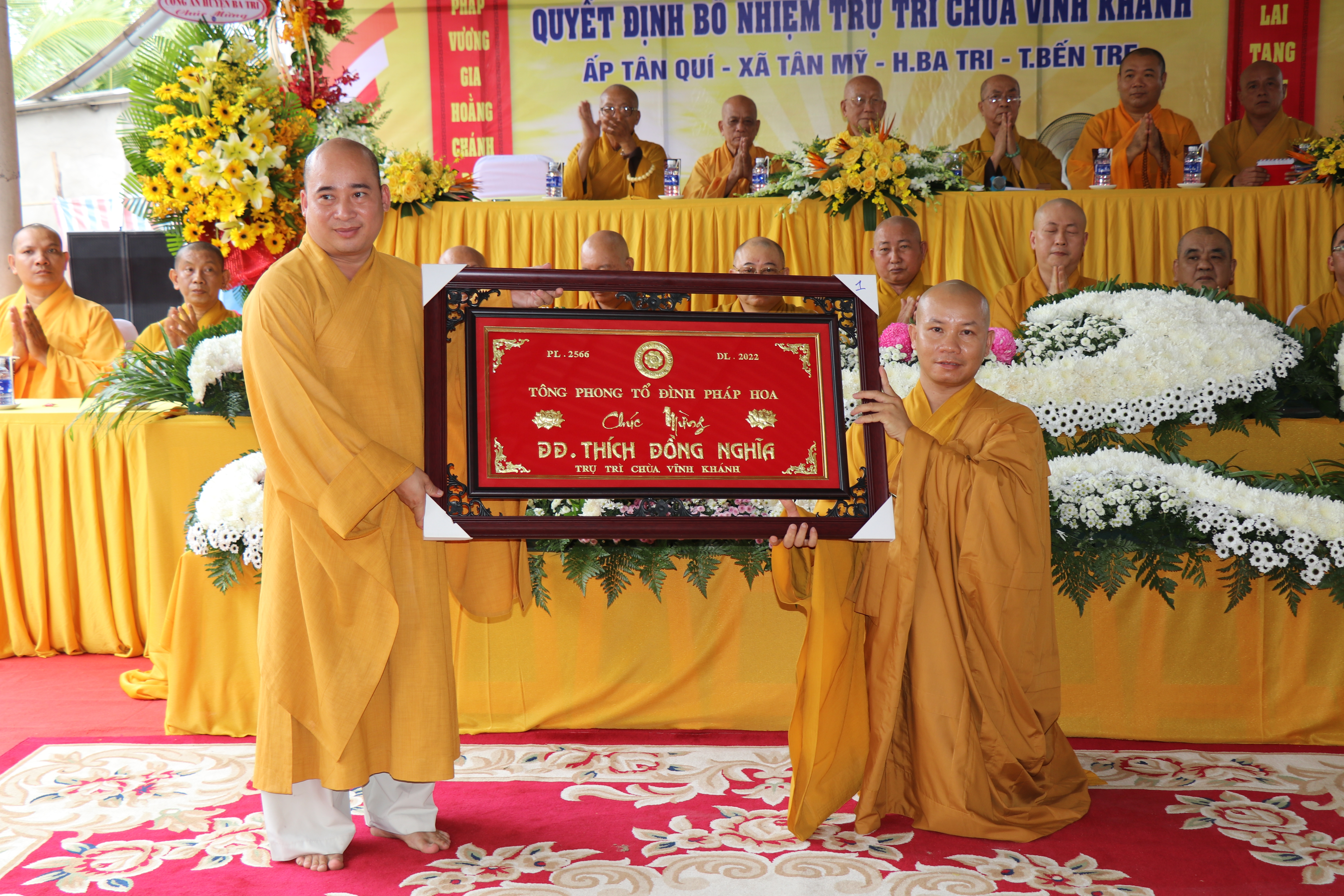 Bến Tre: Lễ công bố quyết định bổ nhiệm trụ trì chùa Vĩnh Khánh