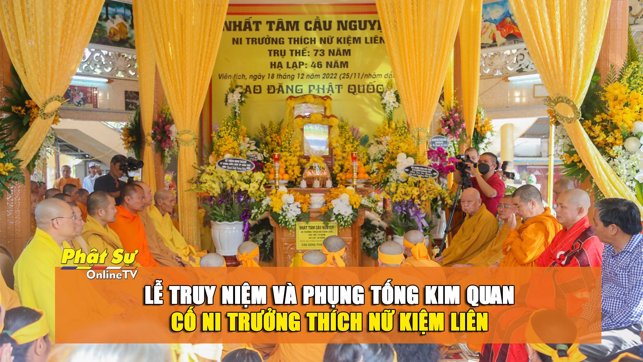 [Video] Hậu Giang: Lễ truy niệm và phụng tống Kim quan cố Ni trưởng Thích Nữ Kiệm Liên