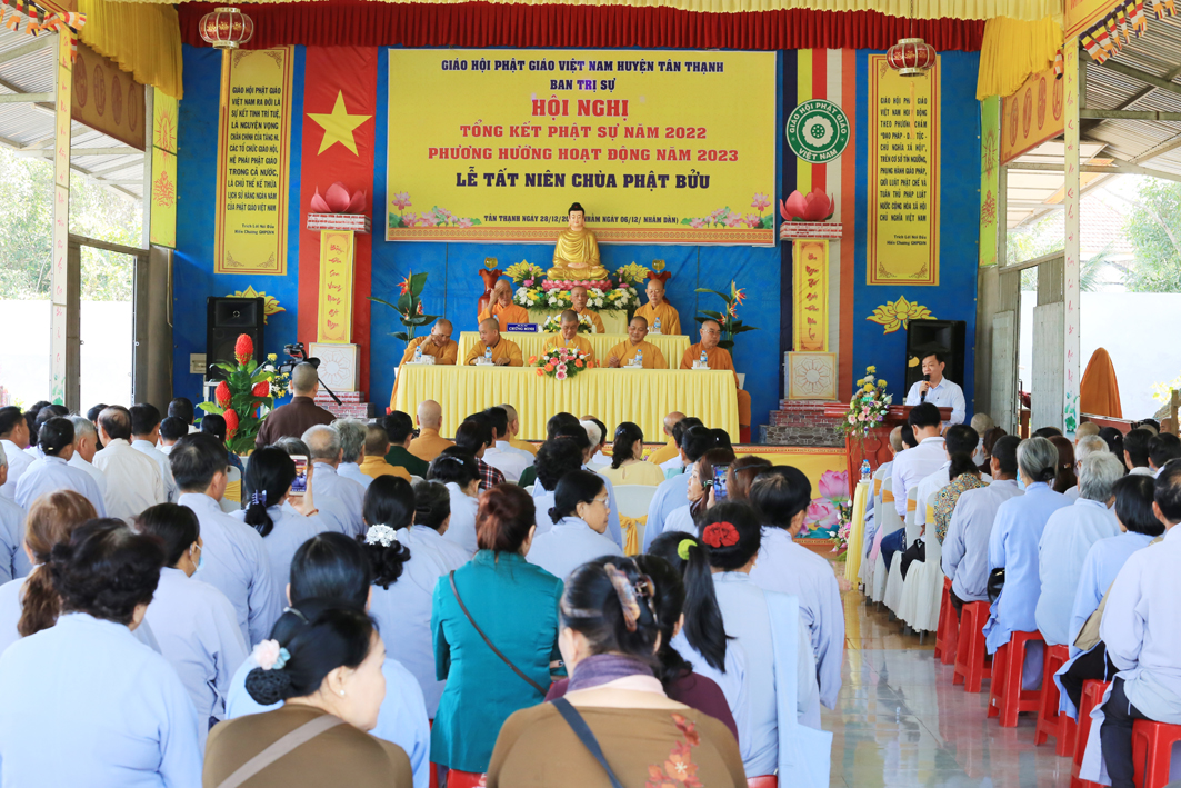 Long An: Phật giáo huyện Tân Thạnh tổng kết Phật sự 2022 và triển khai Phật sự 2023
