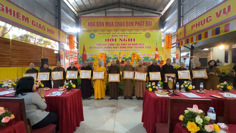 Hà Nội: BTS GHPGVN huyện Đông Anh tổng kết công tác Phật sự năm 2022