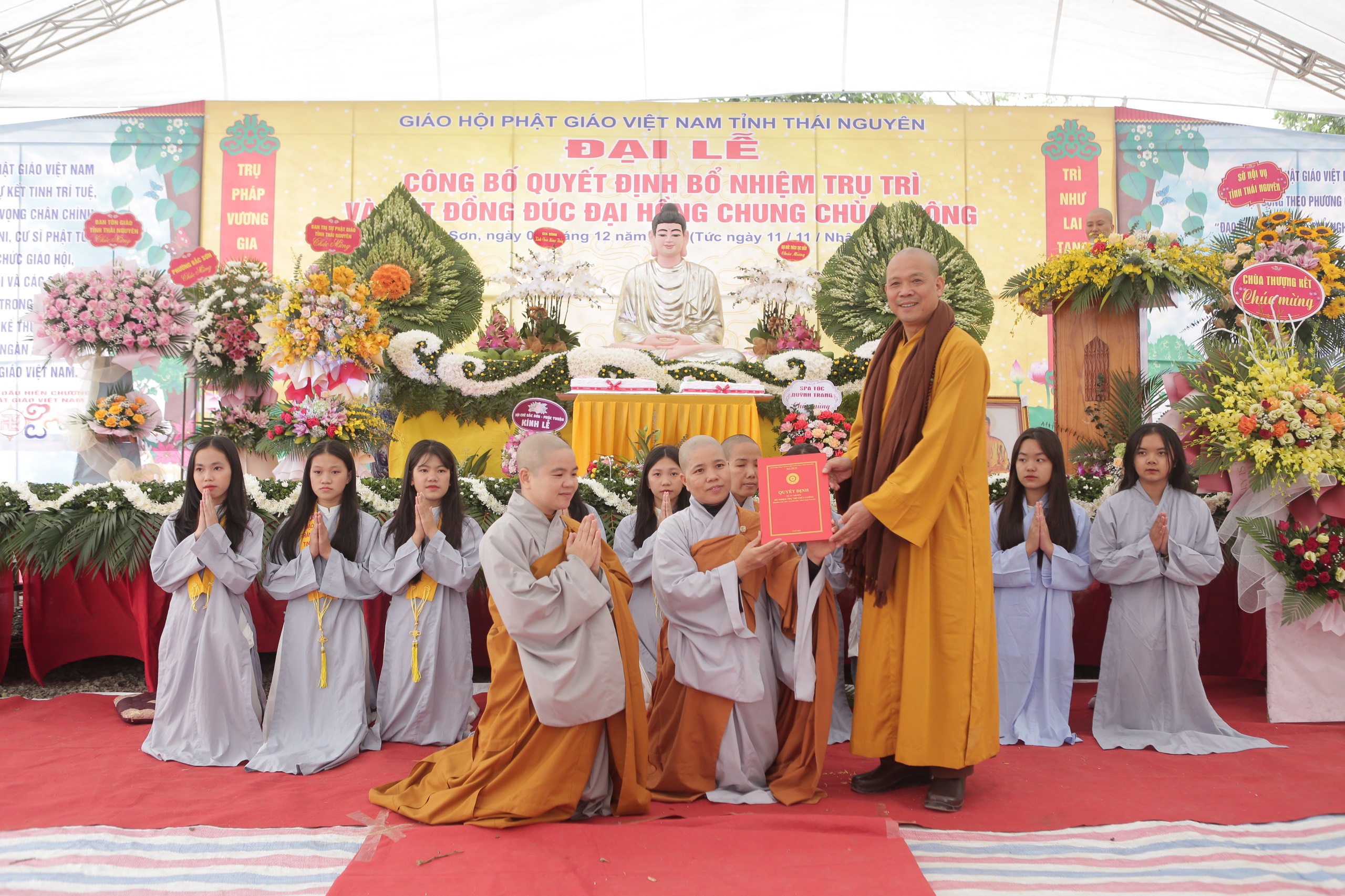 Thái Nguyên: Lễ công bố Quyết định bổ nhiệm trụ trì và Đúc chuông chùa Luông (An Khang Tự)