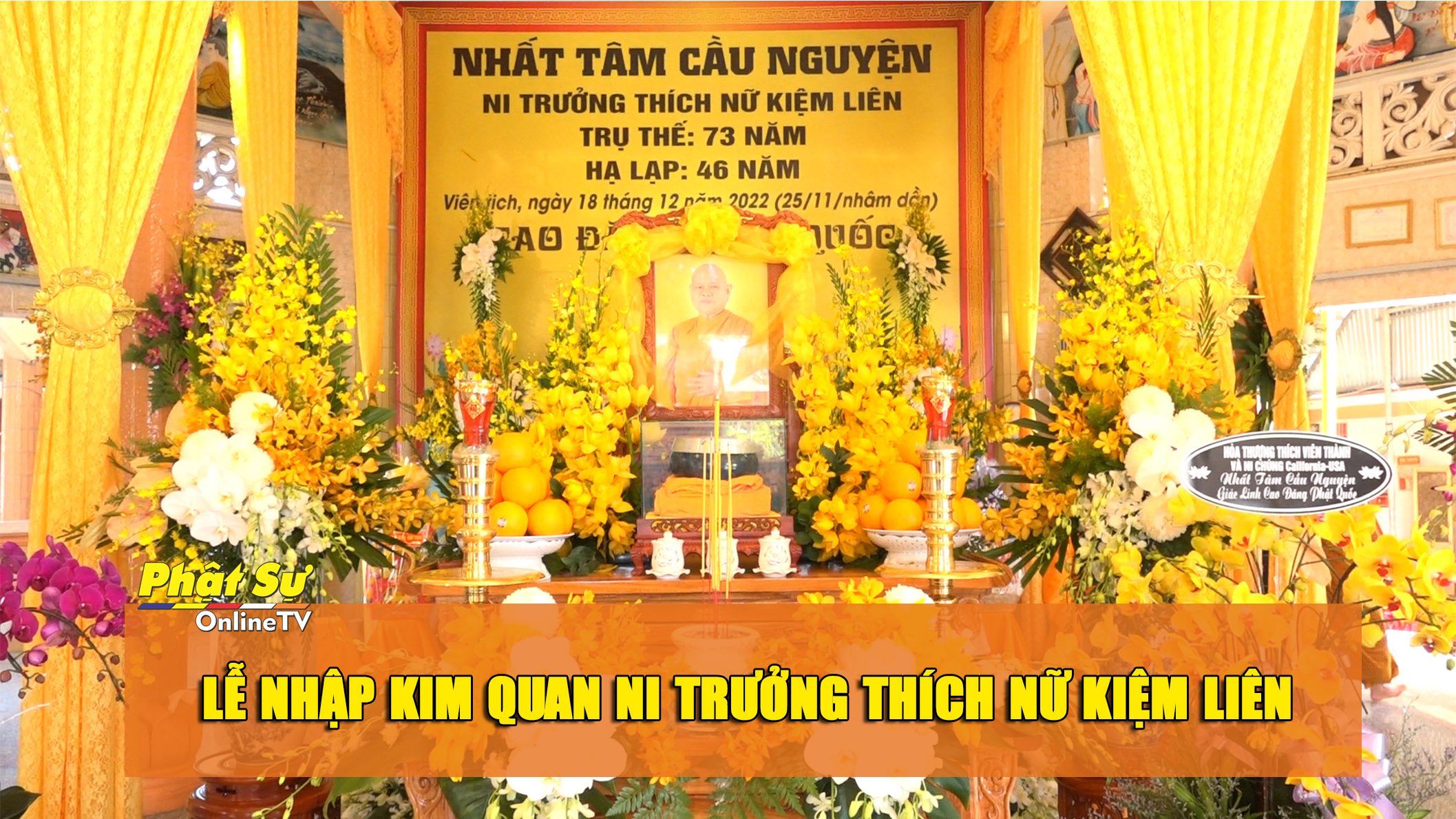 [Video] Hậu Giang: Lễ nhập Kim quan Ni trưởng Thích Nữ Kiệm Liên