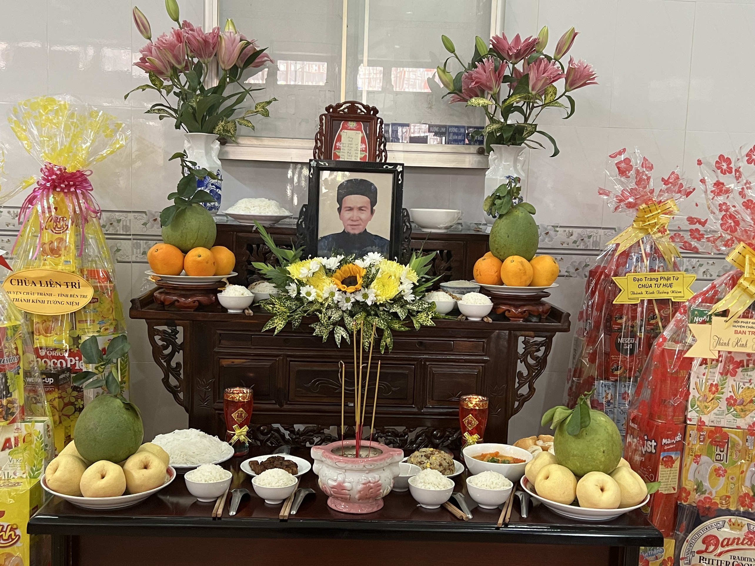 Bến Tre: Lễ giỗ cố Hương linh Pháp danh Minh Phúc, vị Phật tử có công hiến đất xây dựng Tam Bảo chùa Phúc An