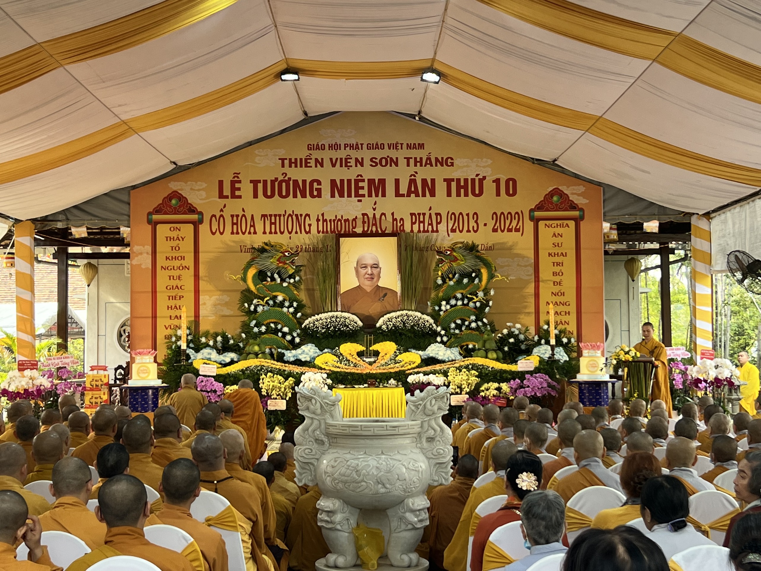 Vĩnh Long: Trang nghiêm lễ tưởng niệm lần thứ 10 cố Hoà thượng thượng Đắc hạ Pháp tại Thiền viện Sơn Thắng