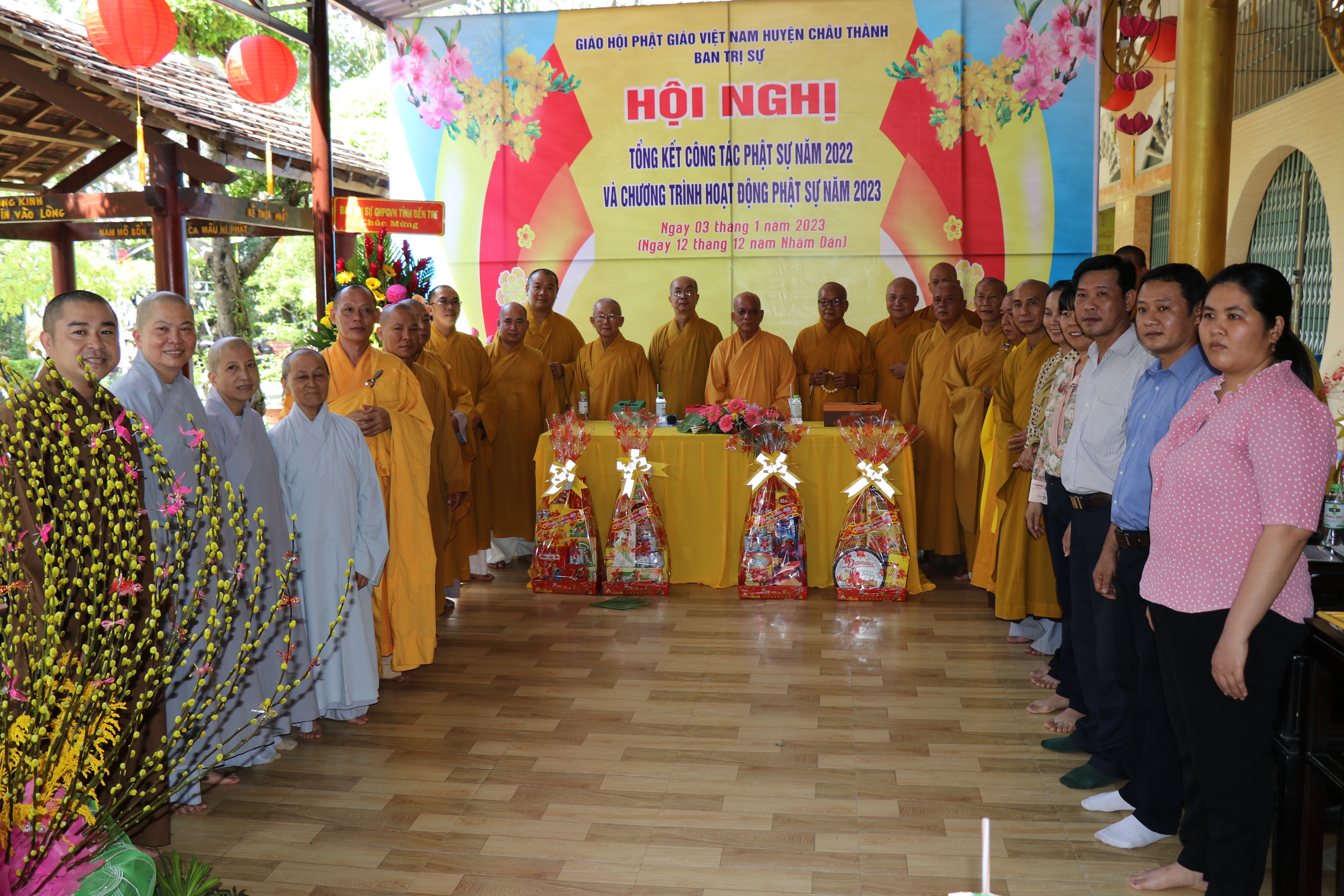 Bến Tre: Ban trị sự Phật giáo huyện Châu Thành tổ chức Hội nghị tổng kết công tác Phật sự năm 2022, triển khai công tác Phật sự năm 2023