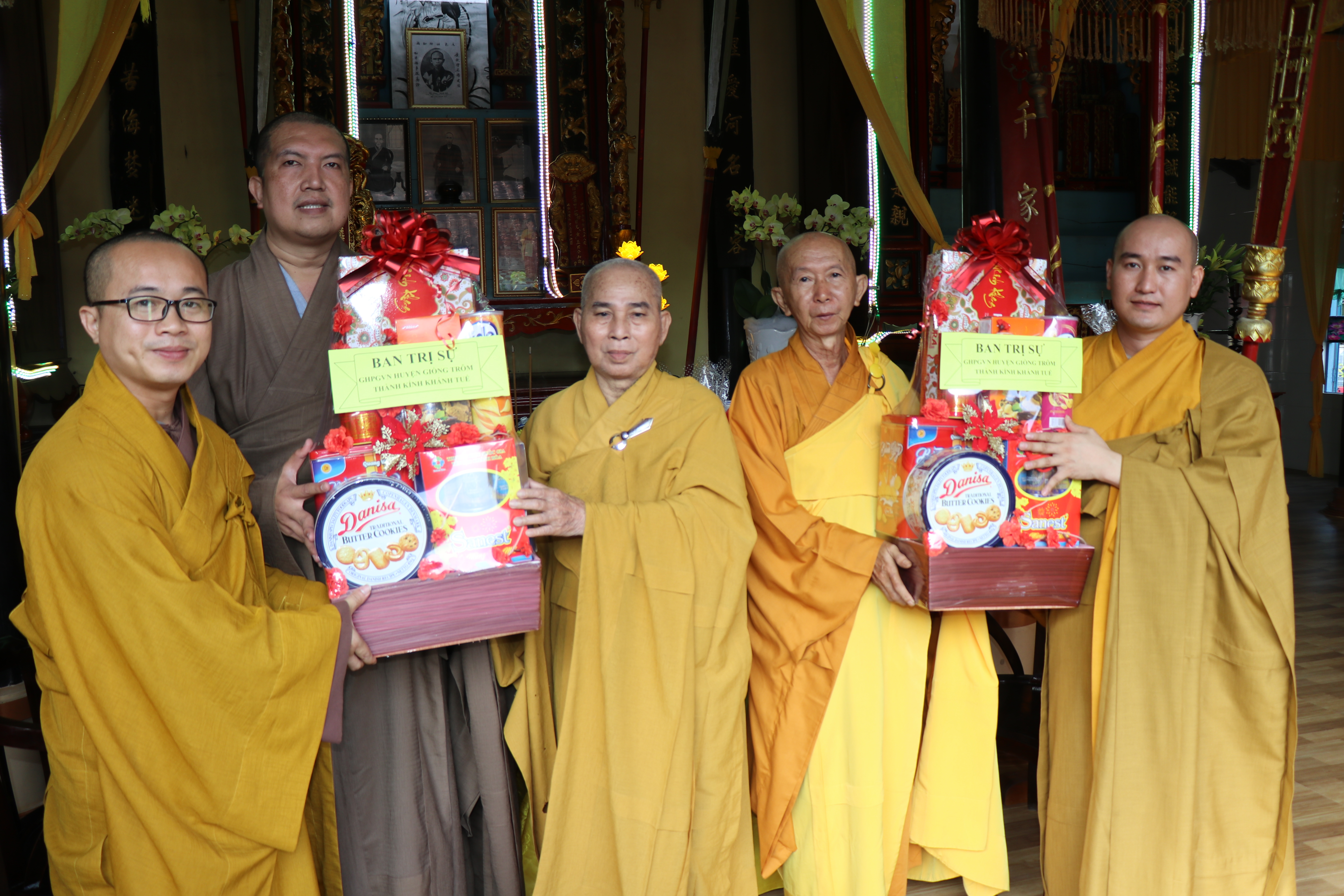 Bến Tre: Thường trực BTS PG huyện Giồng Trôm khánh tuế chư tôn đức chứng minh nhân tết Quý Mão