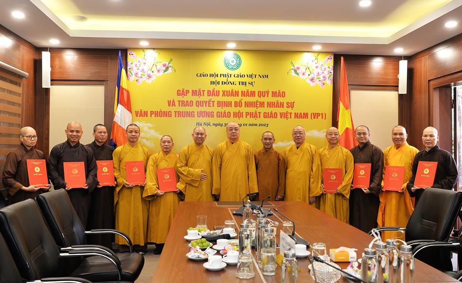 Hà Nội: Văn phòng I Trung ương GHPGVN gặp mặt đầu xuân Quý Mão 2023