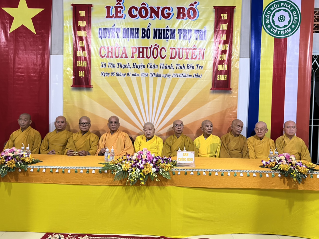 Bến Tre: Lễ trao quyết định bổ nhiệm trụ trì chùa Phước Duyên